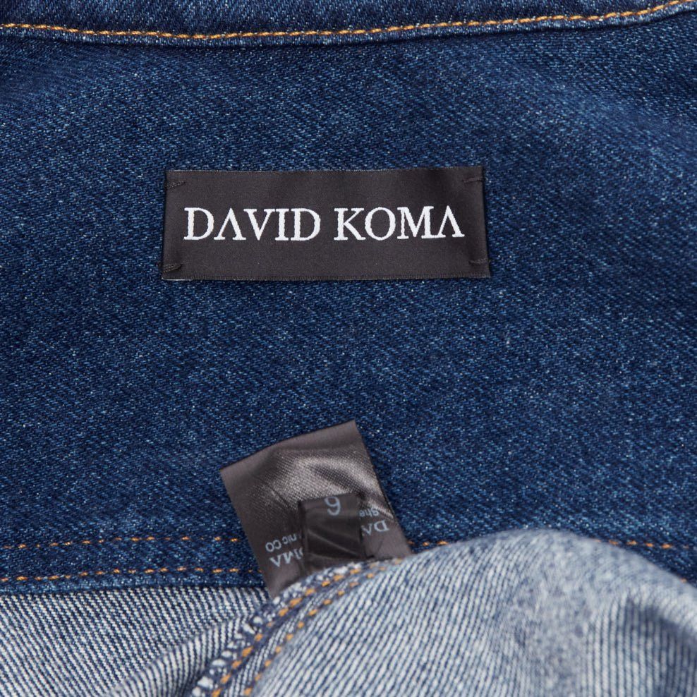 Other DAVID KOMA 2022 blue organic cotton floral silver logo button shirt UK6 XS Size XS / US 0-2 / IT 36-38 - 8 Thumbnail
