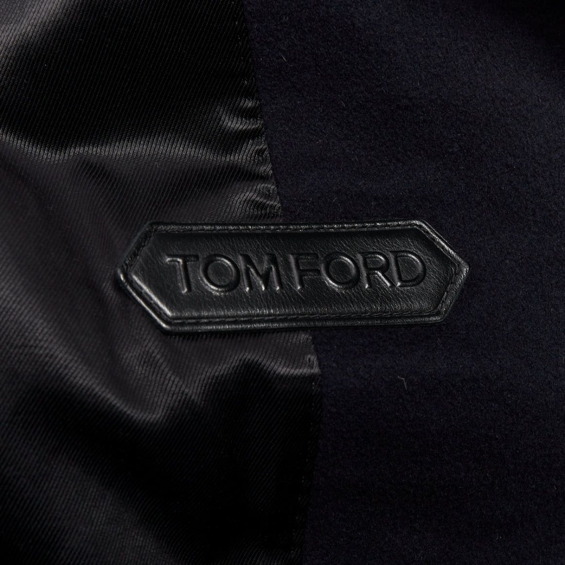 Tom Ford TOM FORD navy 100% wool leather trim double breasted pea coat IT48 M Size US M / EU 48-50 / 2 - 11 Thumbnail