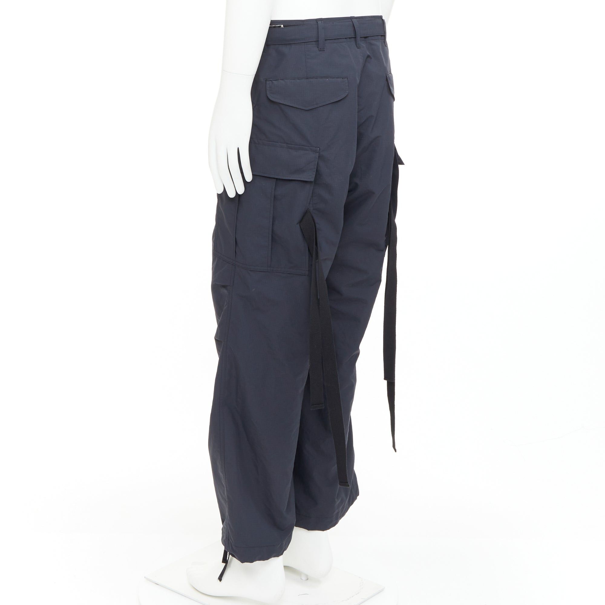 Sacai SACAI 2024 black nylon belted pocketed strapped cargo pocket pants JP2 M Size US 30 / EU 46 - 6 Thumbnail