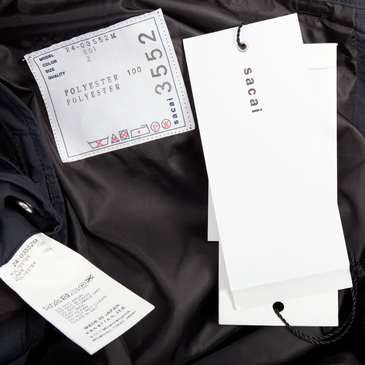 Sacai SACAI 2024 black nylon belted pocketed strapped cargo pocket pants JP2 M Size US 30 / EU 46 - 8 Thumbnail