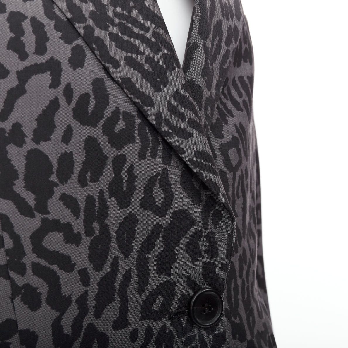 Miu Miu MIU MIU 2019 grey virgin wool mohair leopard logo back blazer jacket IT36 XXS Size XS / US 0-2 / IT 36-38 - 8 Thumbnail