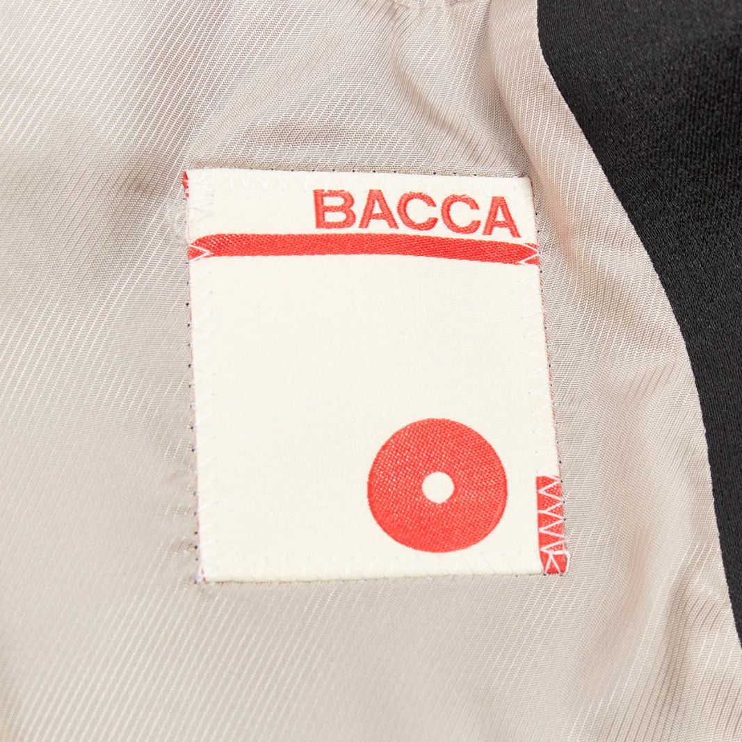 Other BACCA black satin cropped sleeves single breasted boxy tuxedo blazer Size S / US 4 / IT 40 - 9 Thumbnail