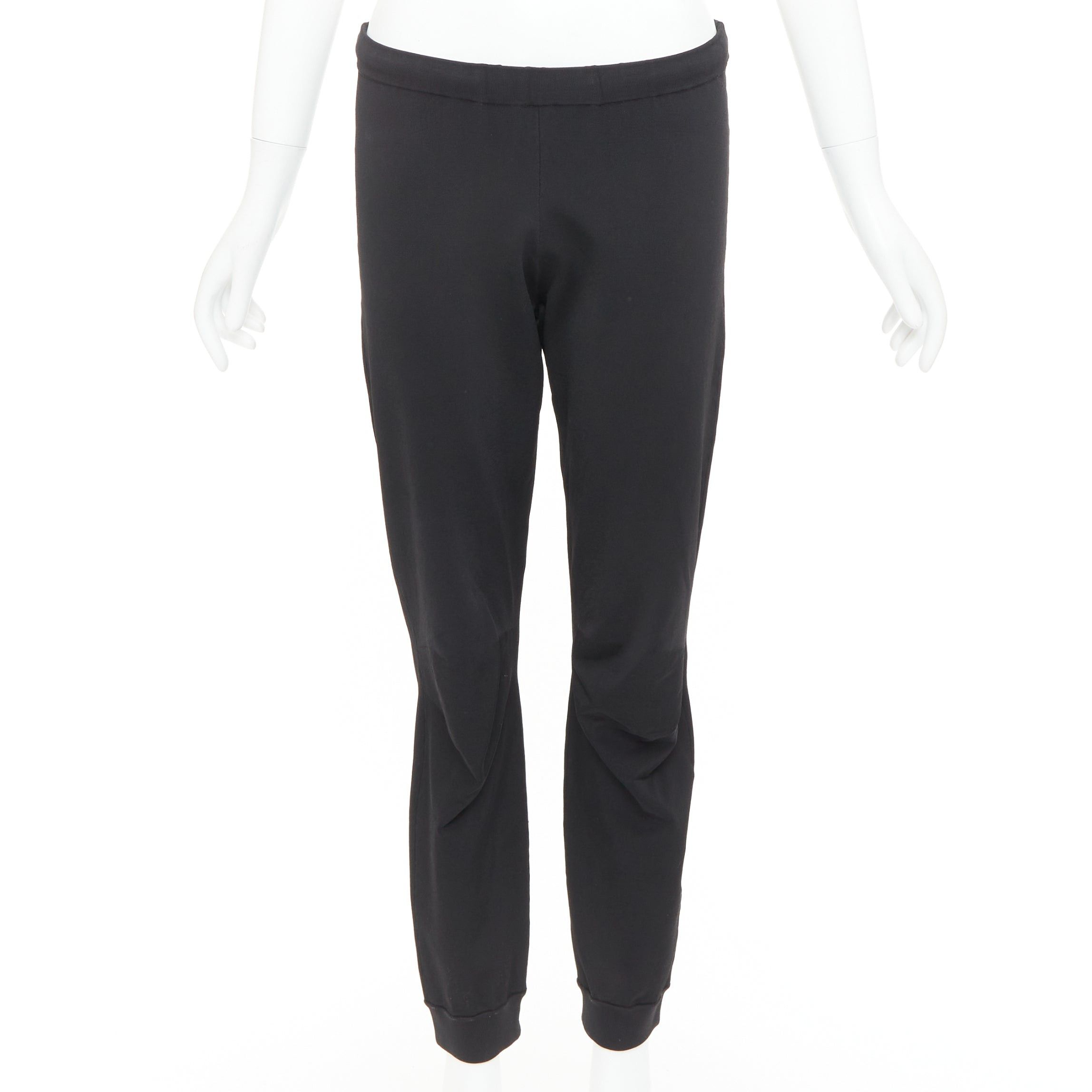 Balenciaga BALENCIAGA black hidden drawstring knee darts cropped jogger pants Size 26" / US 2 / IT 38 - 3 Thumbnail