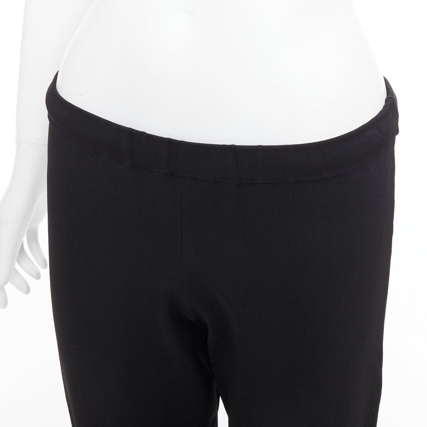 Balenciaga BALENCIAGA black hidden drawstring knee darts cropped jogger pants Size 26" / US 2 / IT 38 - 7 Thumbnail