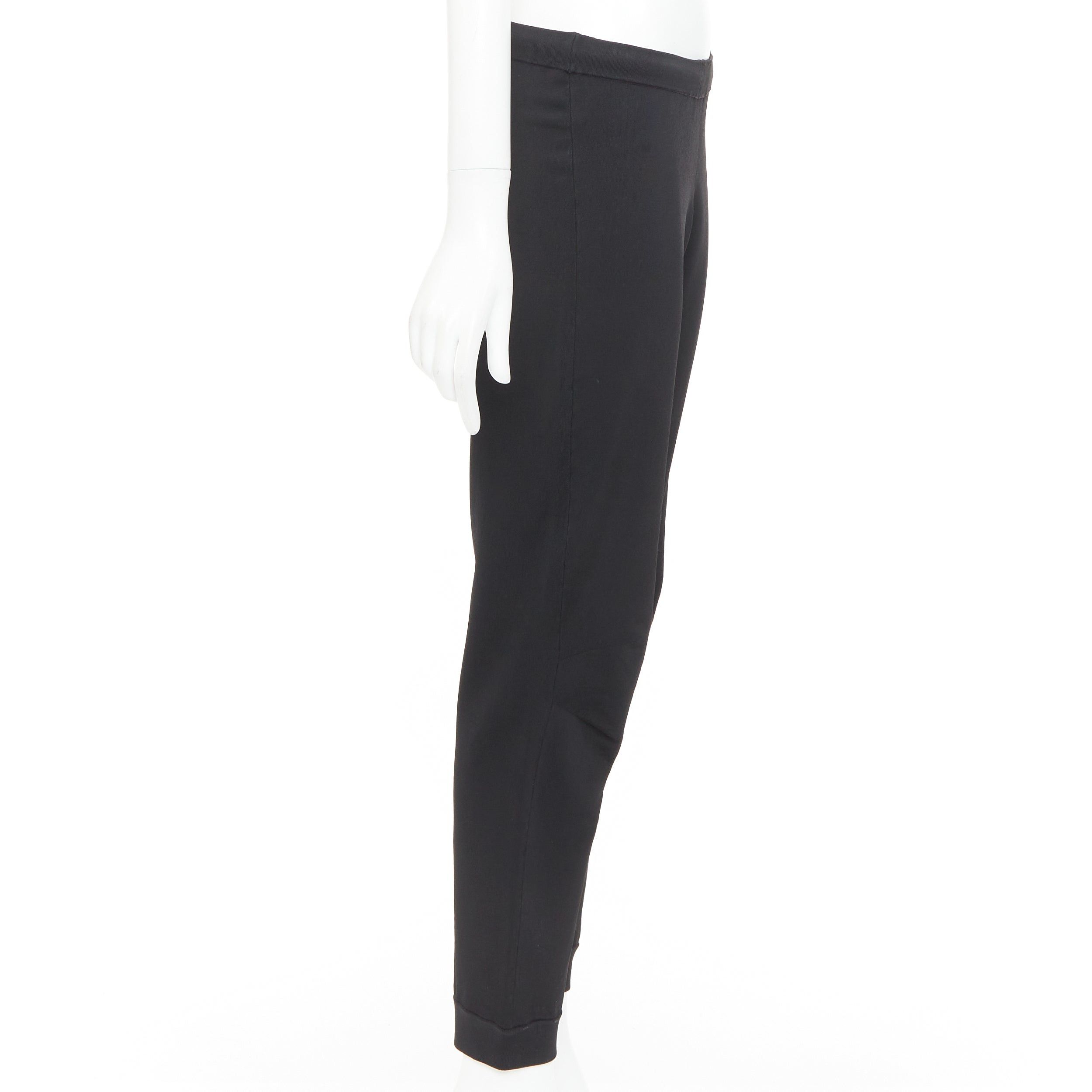 Balenciaga BALENCIAGA black hidden drawstring knee darts cropped jogger pants Size 26" / US 2 / IT 38 - 4 Thumbnail