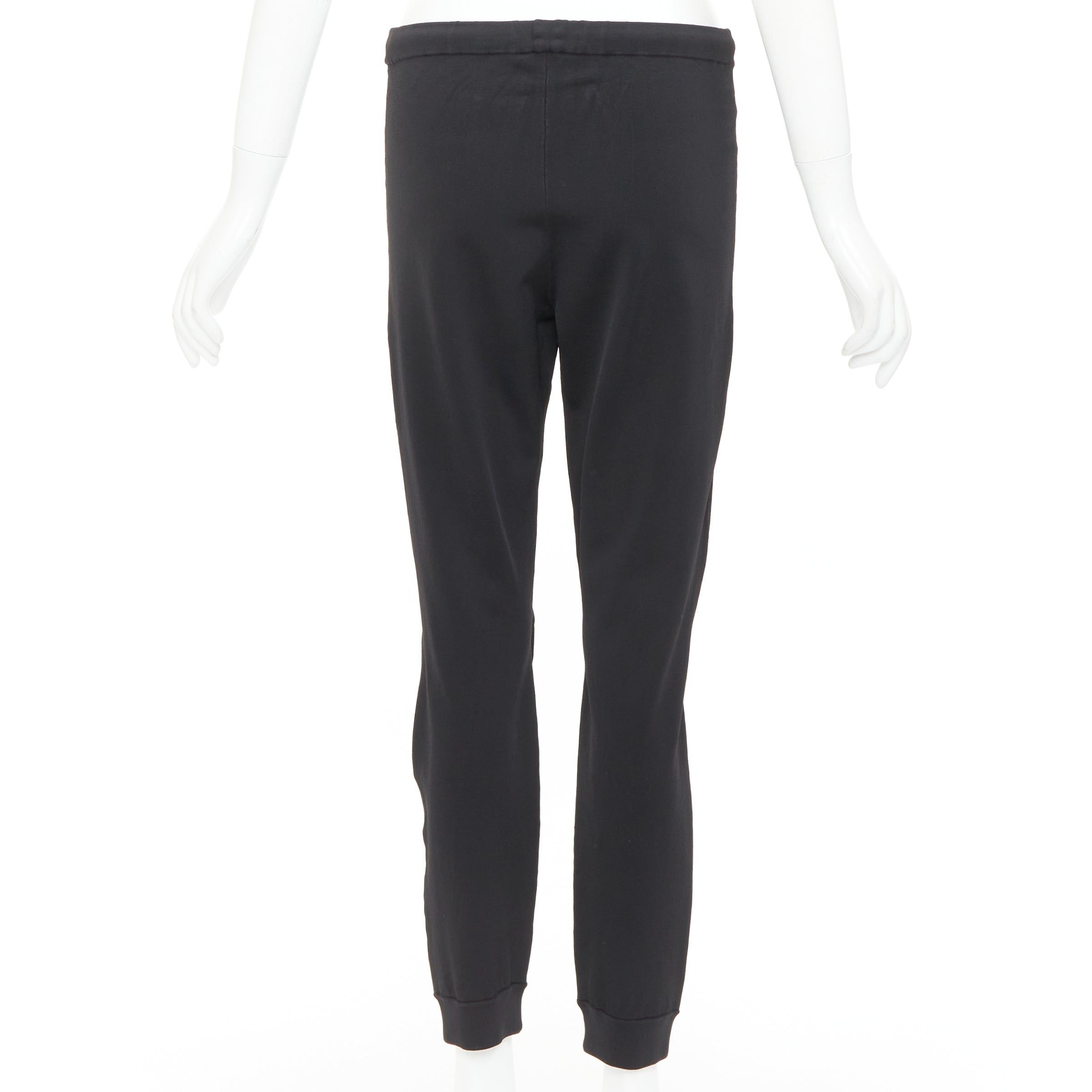 Balenciaga BALENCIAGA black hidden drawstring knee darts cropped jogger pants Size 26" / US 2 / IT 38 - 5 Thumbnail