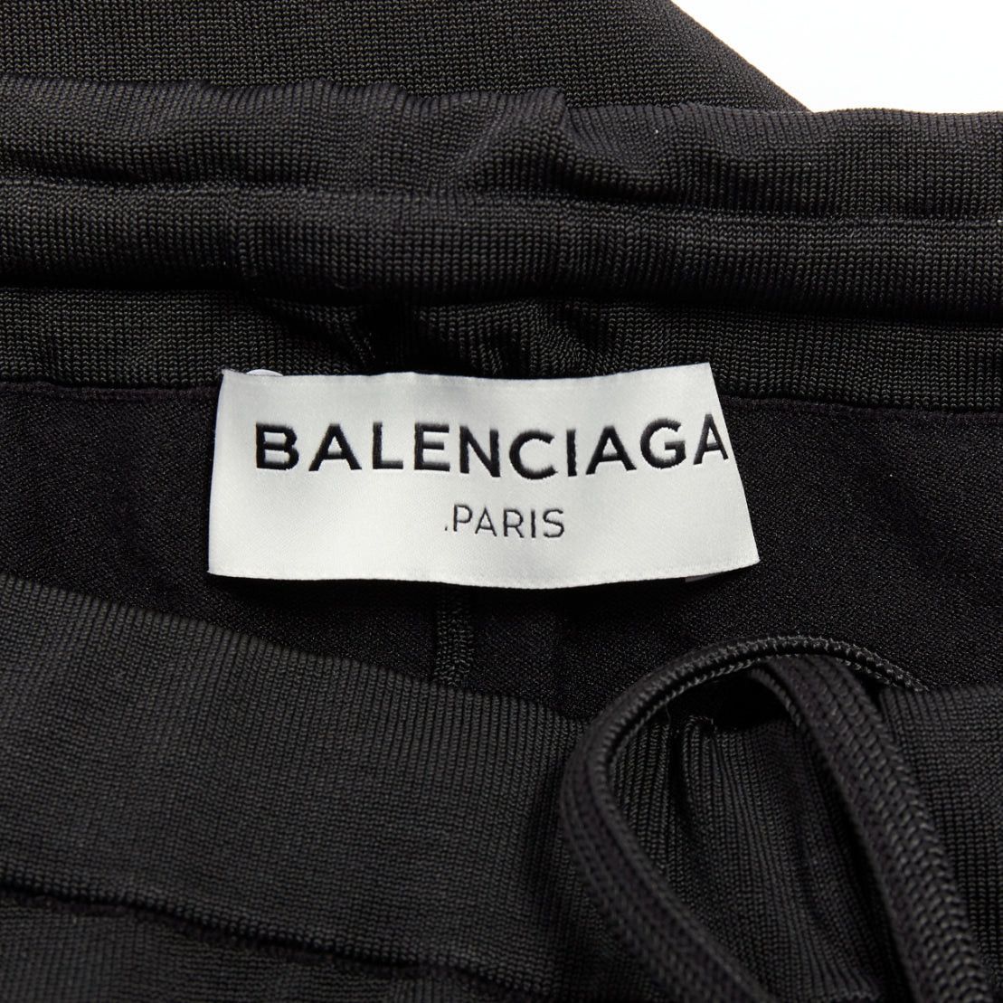 Balenciaga BALENCIAGA black hidden drawstring knee darts cropped jogger pants Size 26" / US 2 / IT 38 - 8 Thumbnail
