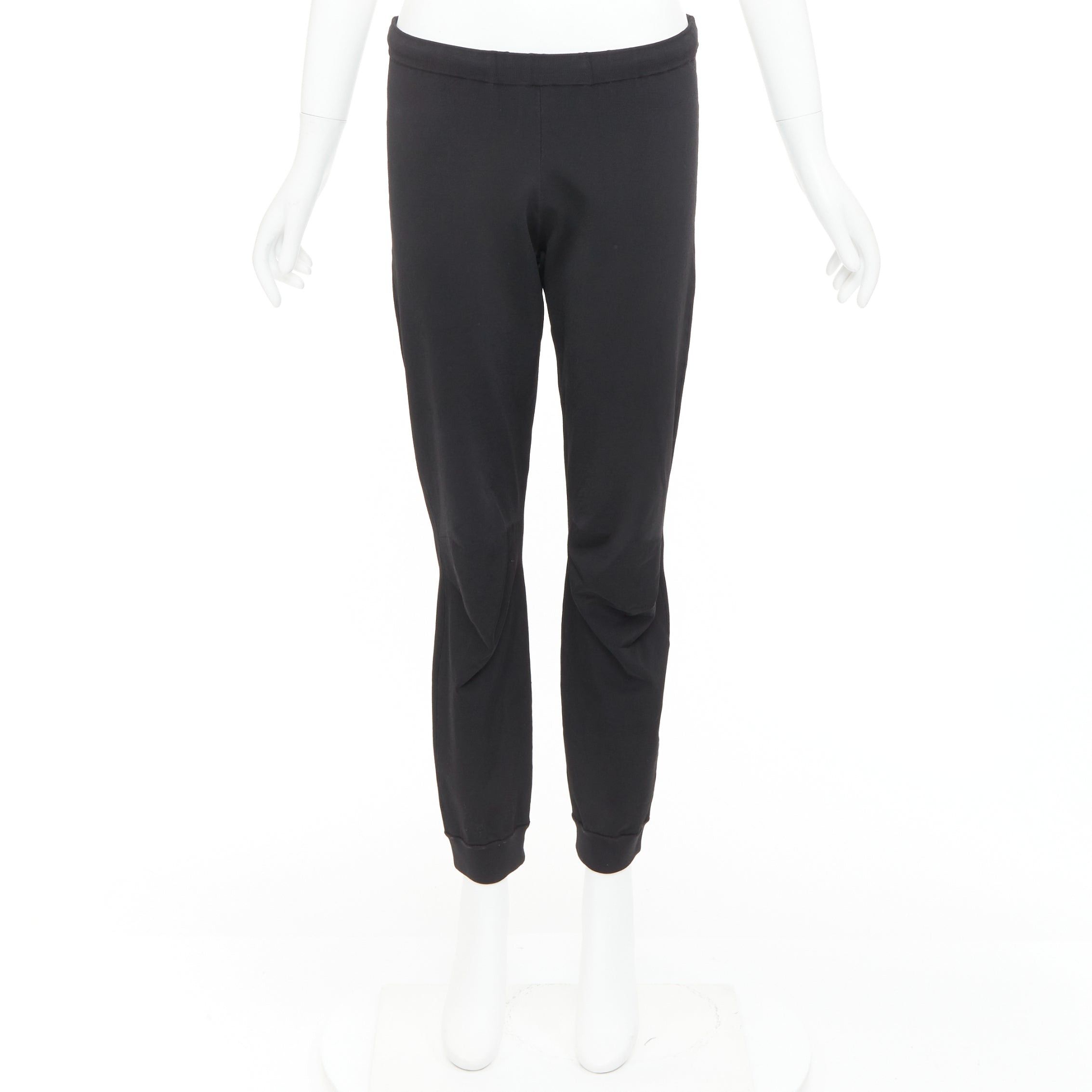 Balenciaga BALENCIAGA black hidden drawstring knee darts cropped jogger pants Size 26" / US 2 / IT 38 - 9 Thumbnail