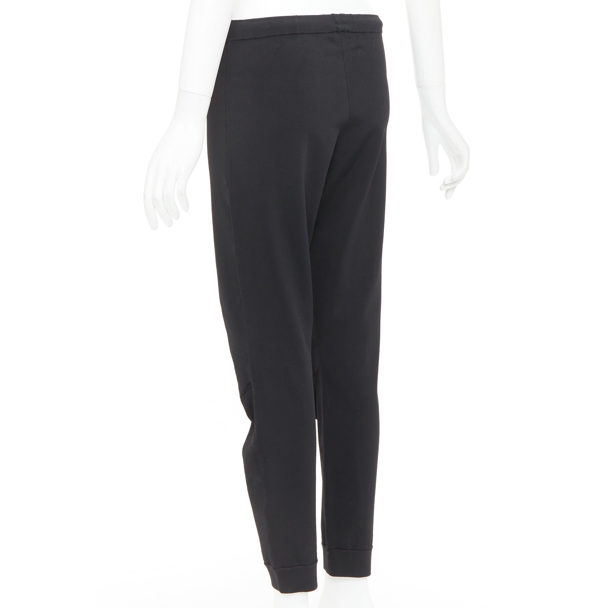 Balenciaga BALENCIAGA black hidden drawstring knee darts cropped jogger pants Size 26" / US 2 / IT 38 - 6 Thumbnail