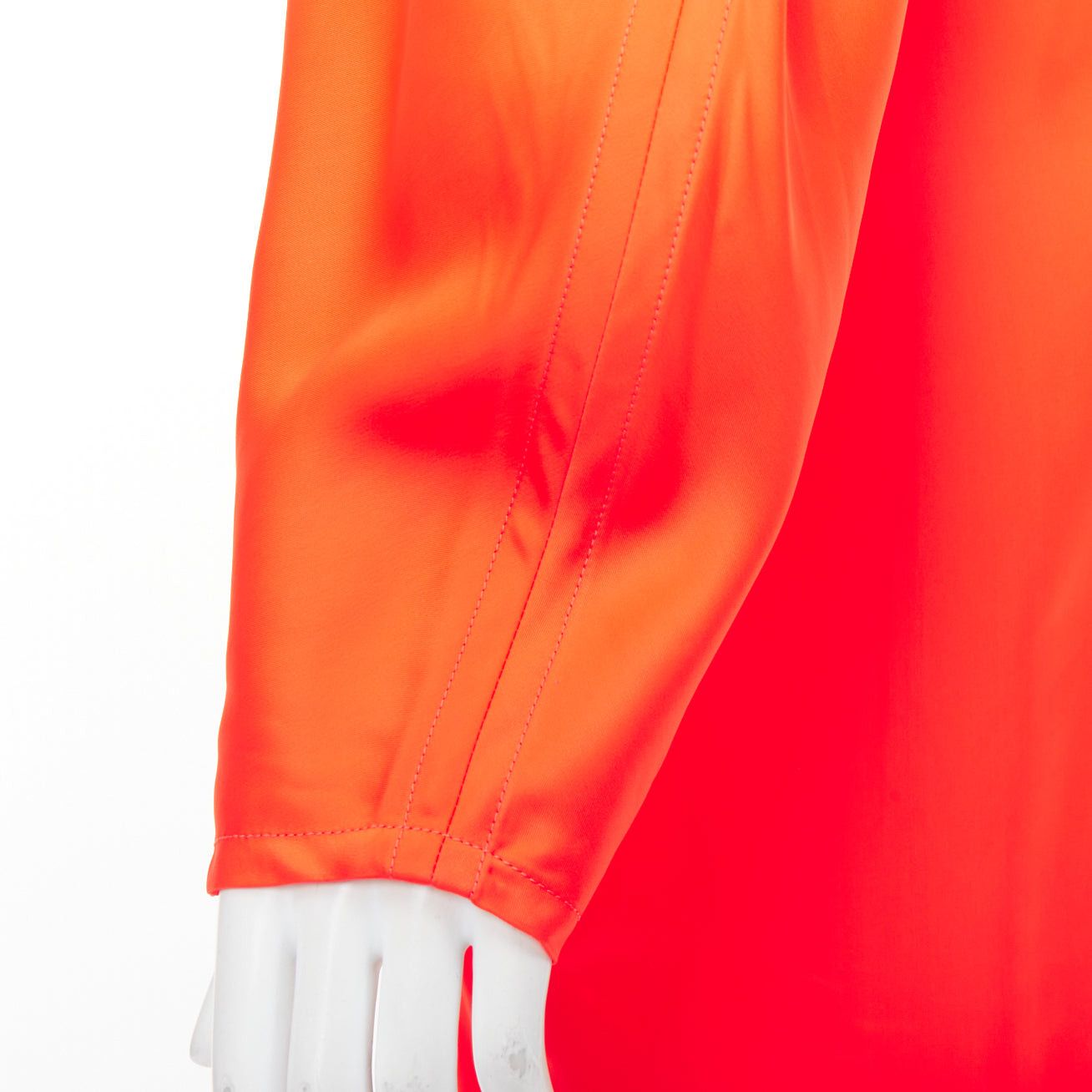 Salvatore Ferragamo FERRAGAMO Maximilian Davis Mandarin orange satin kimono gown dress IT38 XS Size XS / US 0-2 / IT 36-38 - 8 Thumbnail