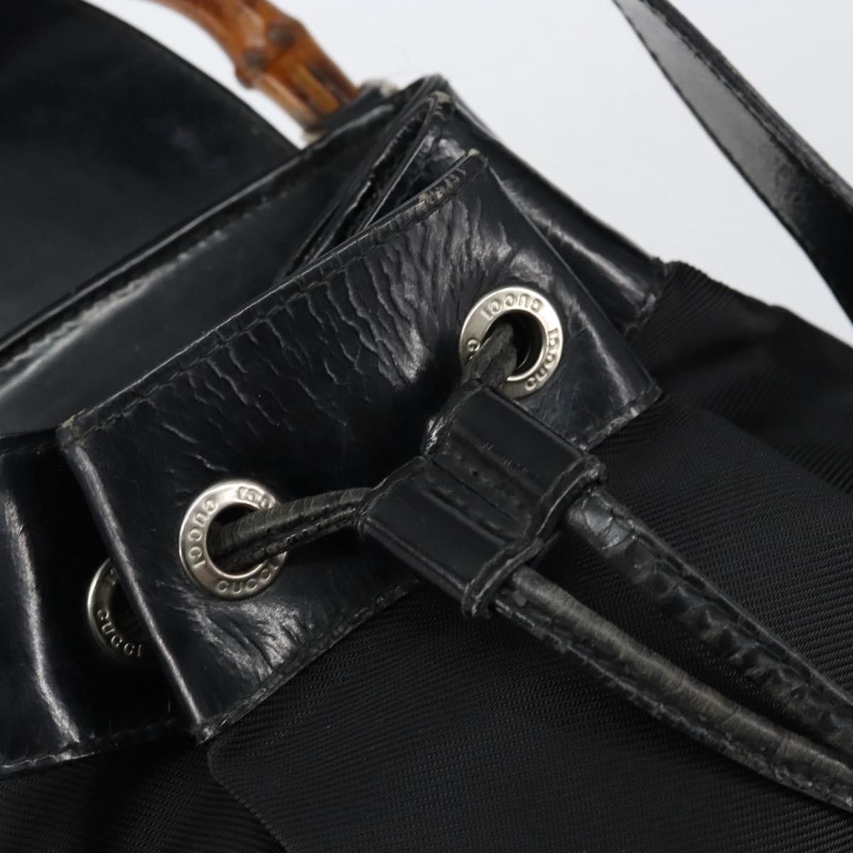 Gucci Gucci Vintage Bamboo Sling Backpack Nylon Size ONE SIZE - 20 Thumbnail