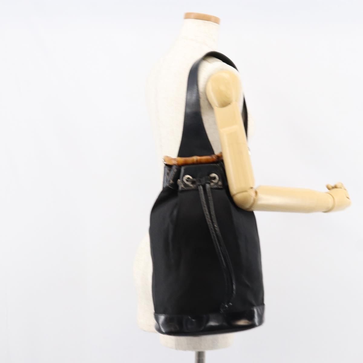 Gucci Gucci Vintage Bamboo Sling Backpack Nylon Size ONE SIZE - 13 Thumbnail