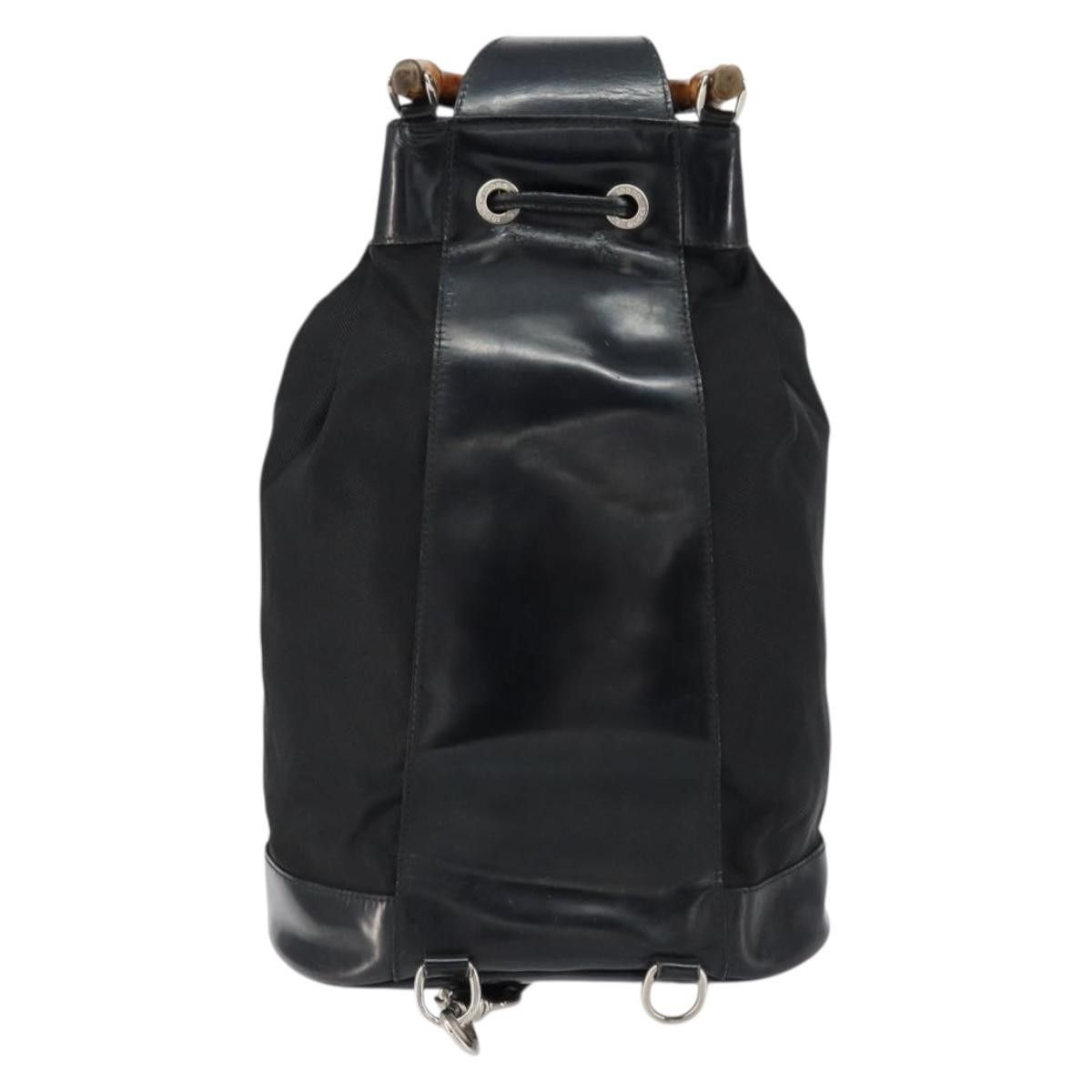 Gucci Gucci Vintage Bamboo Sling Backpack Nylon Size ONE SIZE - 2 Thumbnail