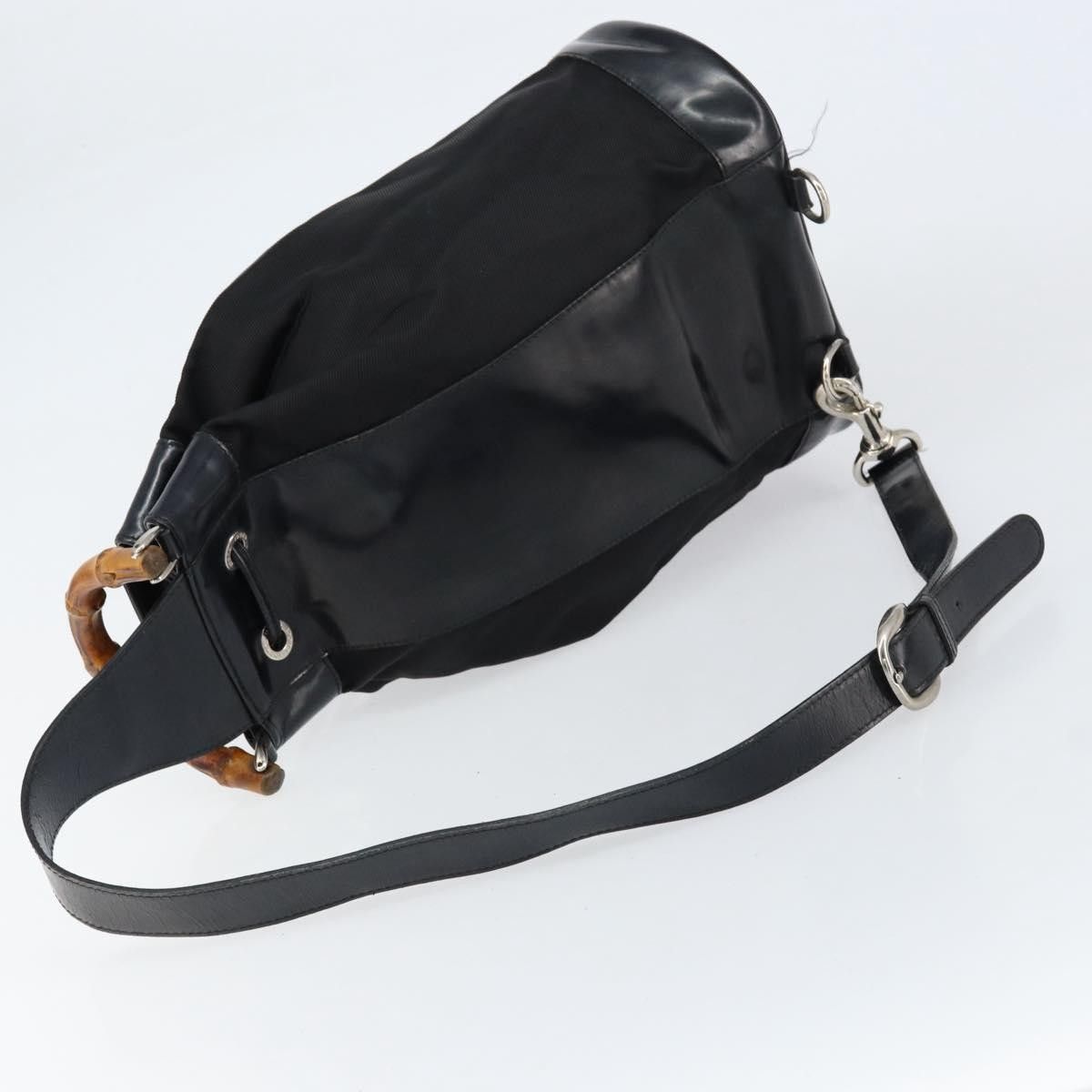 Gucci Gucci Vintage Bamboo Sling Backpack Nylon Size ONE SIZE - 8 Thumbnail