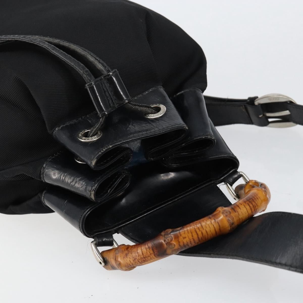 Gucci Gucci Vintage Bamboo Sling Backpack Nylon Size ONE SIZE - 15 Thumbnail