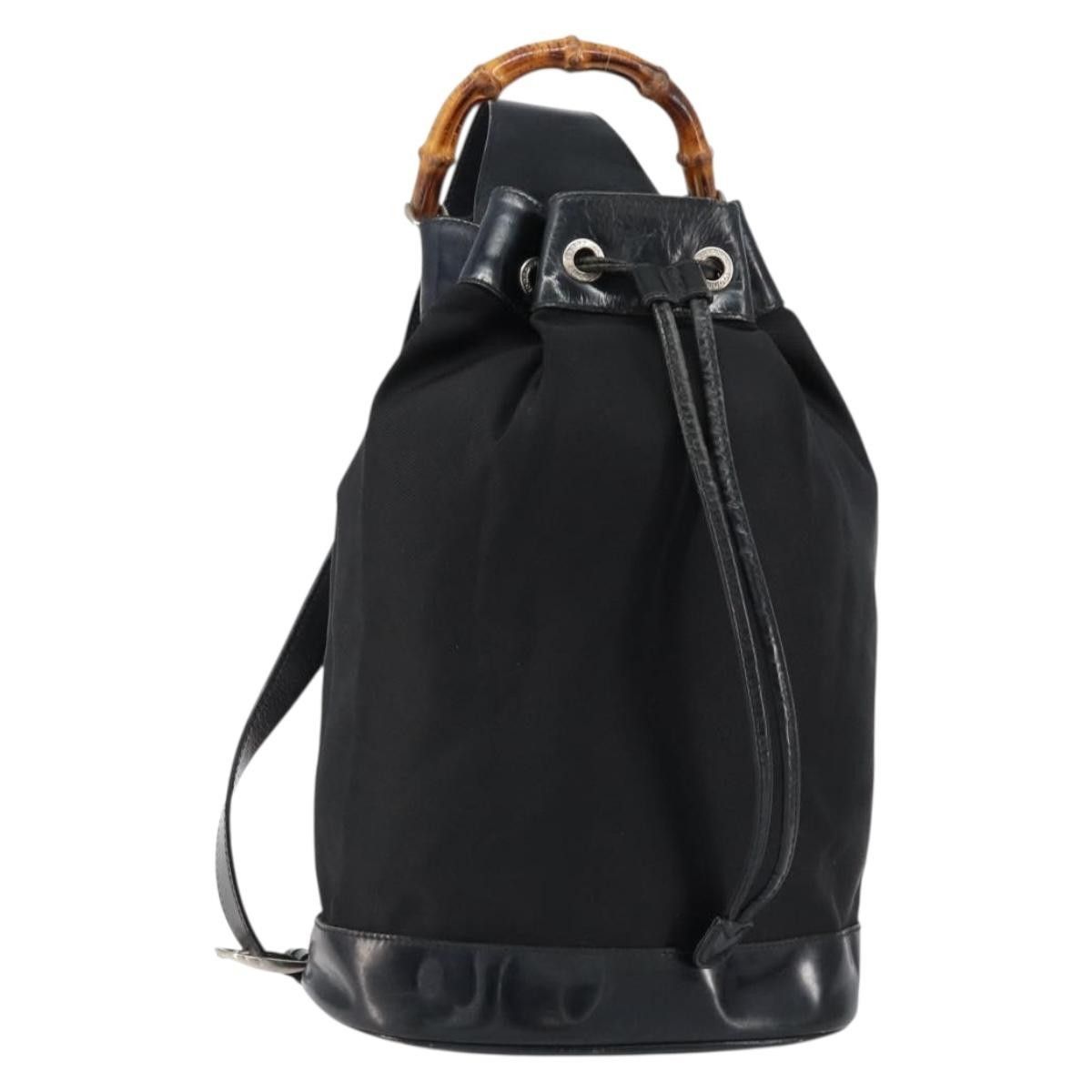 Gucci Gucci Vintage Bamboo Sling Backpack Nylon Size ONE SIZE - 14 Thumbnail