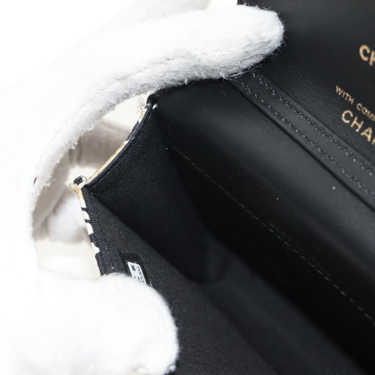 Chanel Chanel Flap Card Holder on Chain Quilted Printed Canvas Size ONE SIZE - 23 Thumbnail