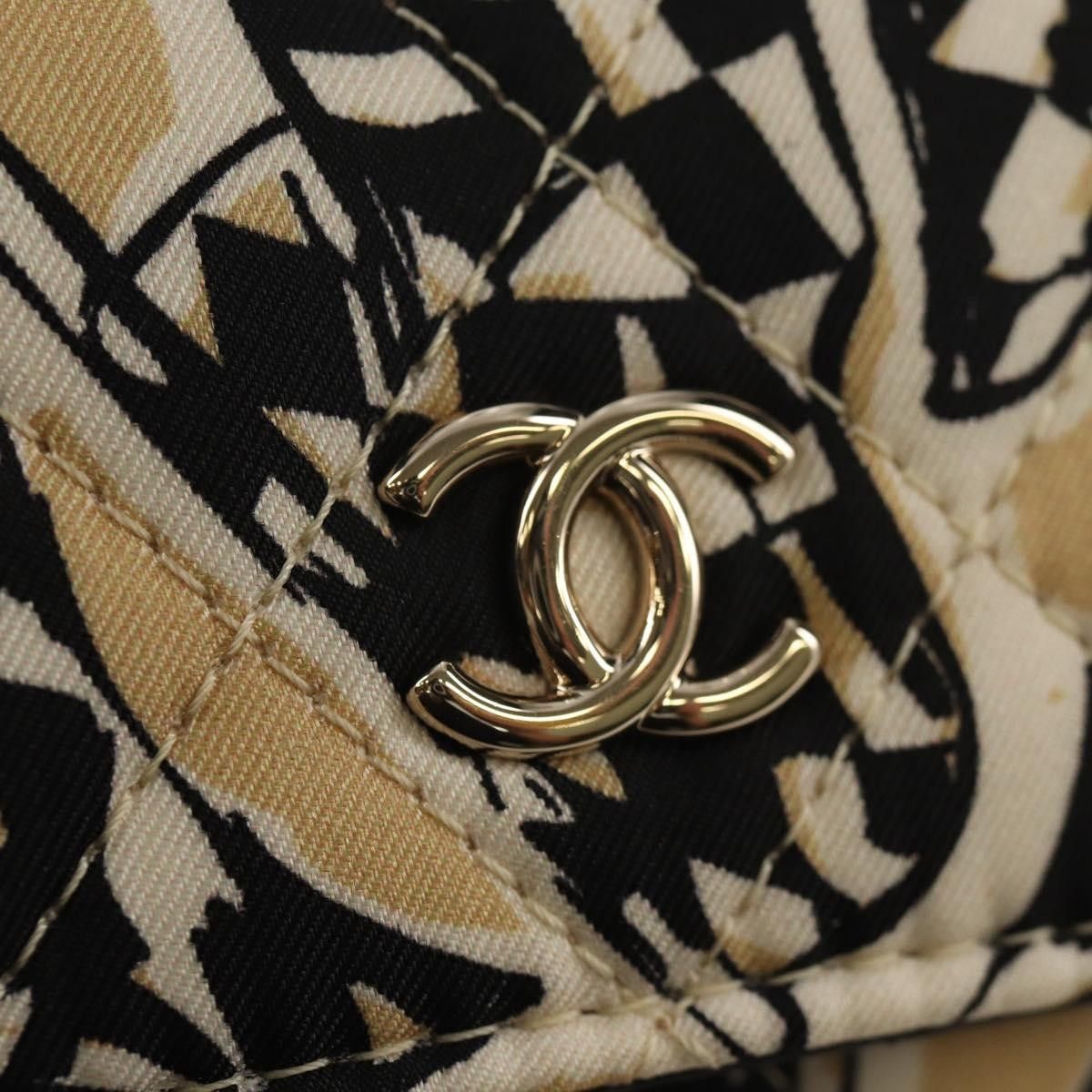 Chanel Chanel Flap Card Holder on Chain Quilted Printed Canvas Size ONE SIZE - 21 Thumbnail