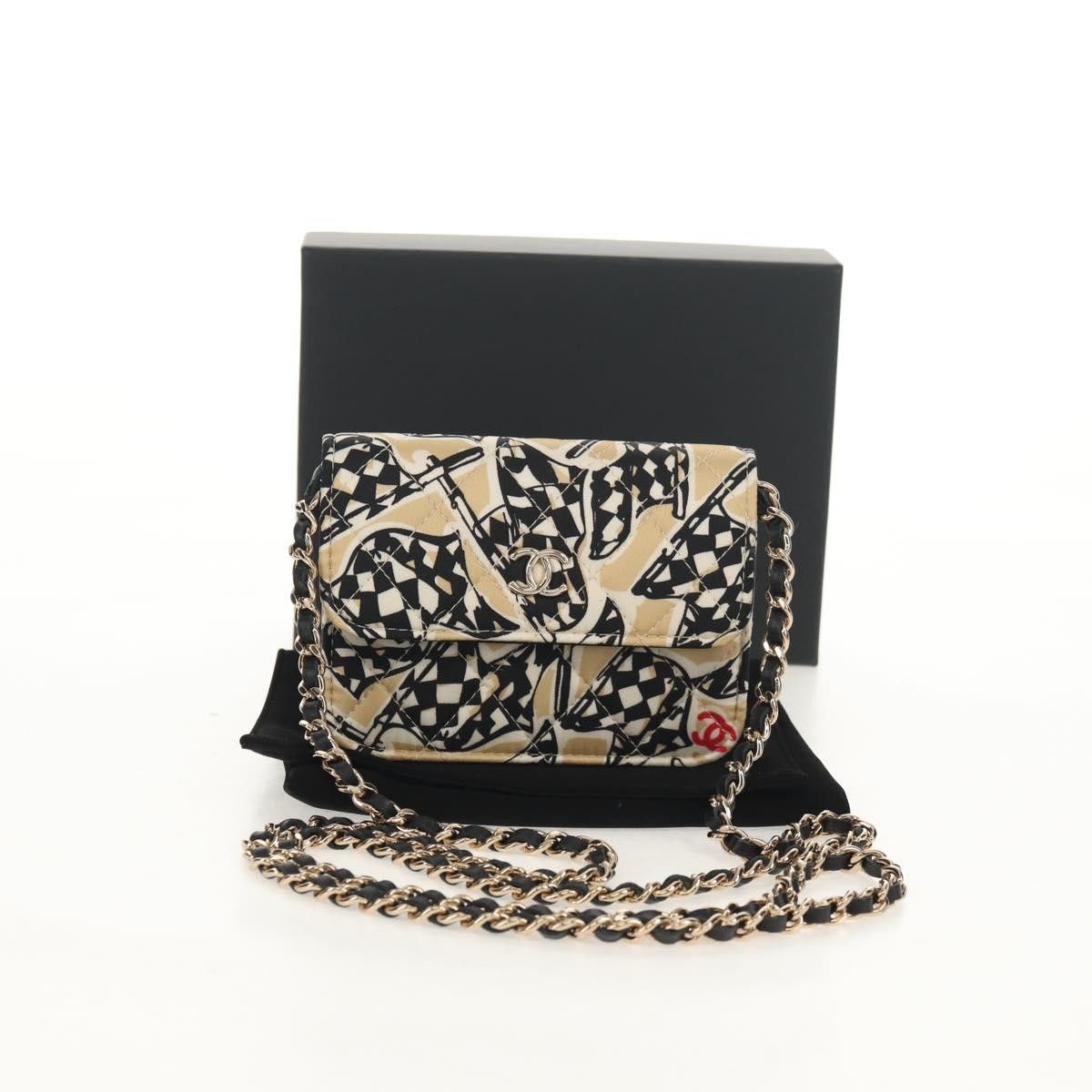 Chanel Chanel Flap Card Holder on Chain Quilted Printed Canvas Size ONE SIZE - 13 Thumbnail