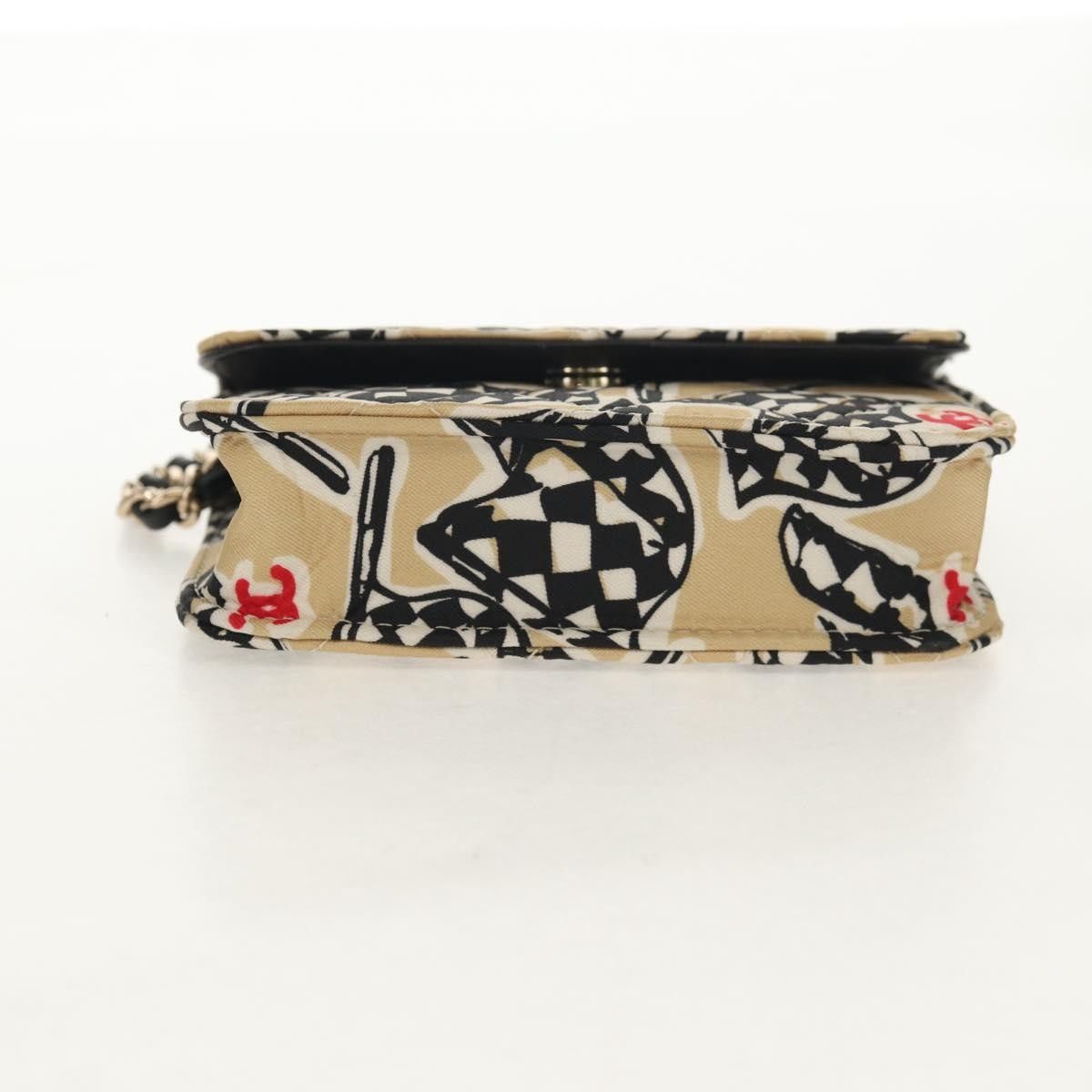 Chanel Chanel Flap Card Holder on Chain Quilted Printed Canvas Size ONE SIZE - 15 Thumbnail