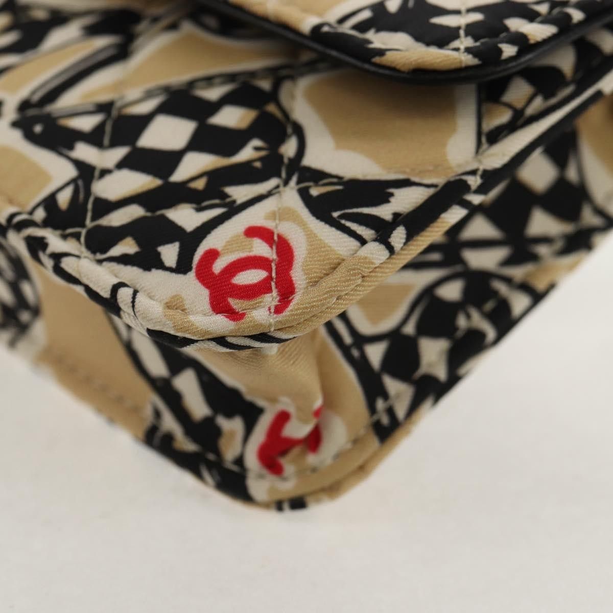 Chanel Chanel Flap Card Holder on Chain Quilted Printed Canvas Size ONE SIZE - 10 Thumbnail