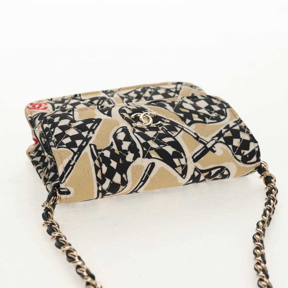 Chanel Chanel Flap Card Holder on Chain Quilted Printed Canvas Size ONE SIZE - 16 Thumbnail