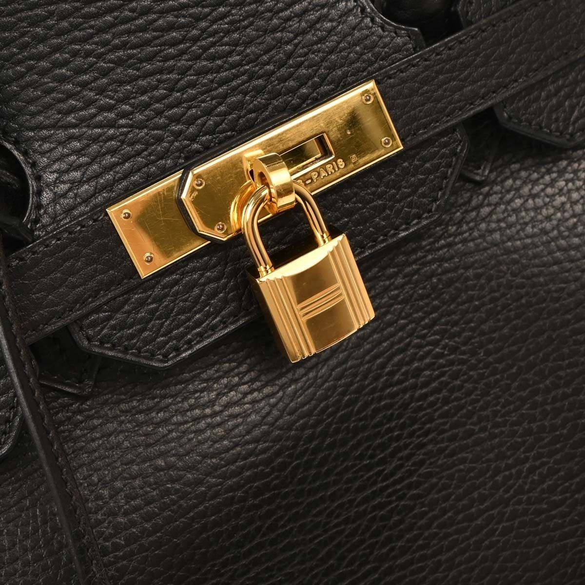 Hermes Hermes Birkin Handbag Black Ardennes with Gold Hardware Size ONE SIZE - 7 Thumbnail