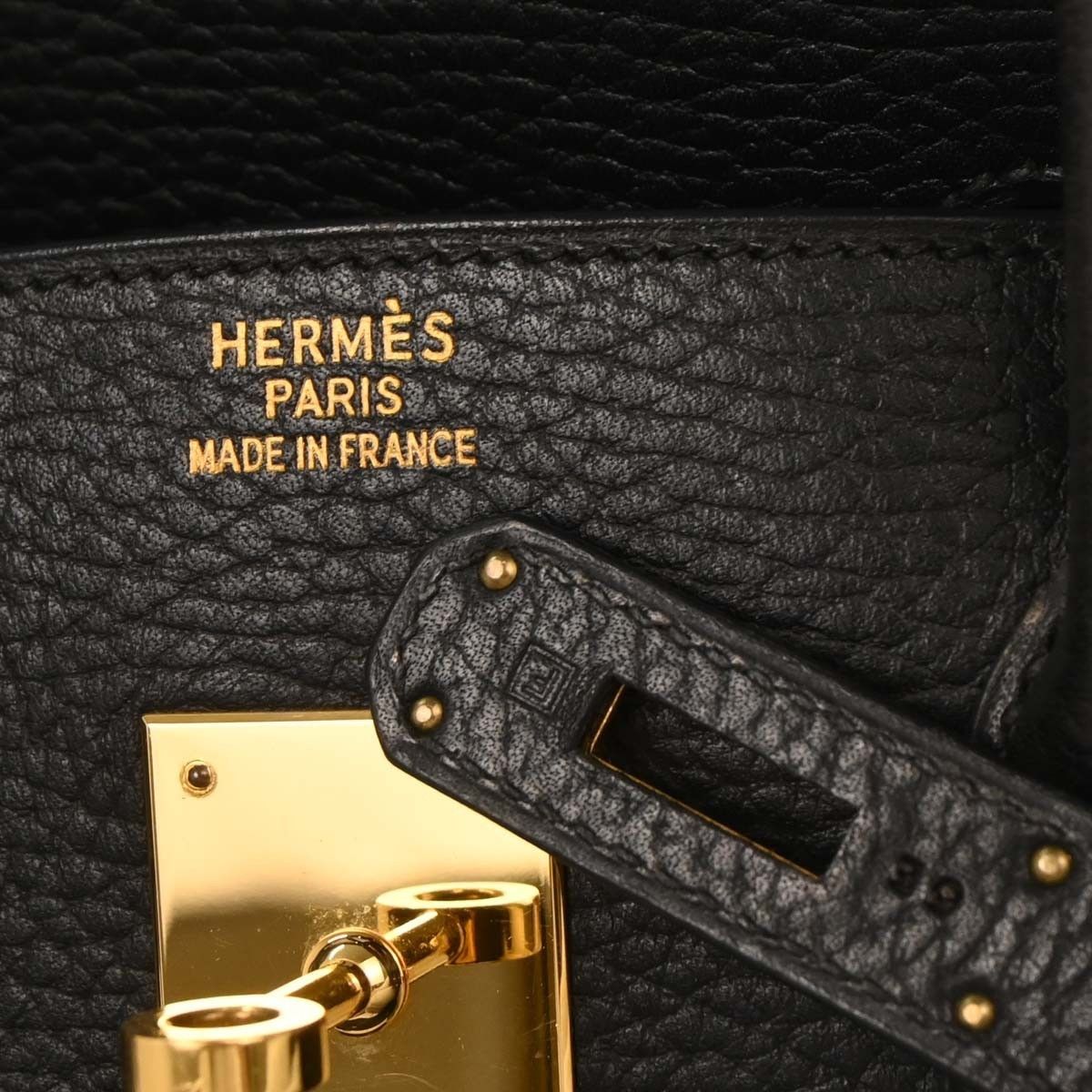 Hermes Hermes Birkin Handbag Black Ardennes with Gold Hardware Size ONE SIZE - 4 Thumbnail