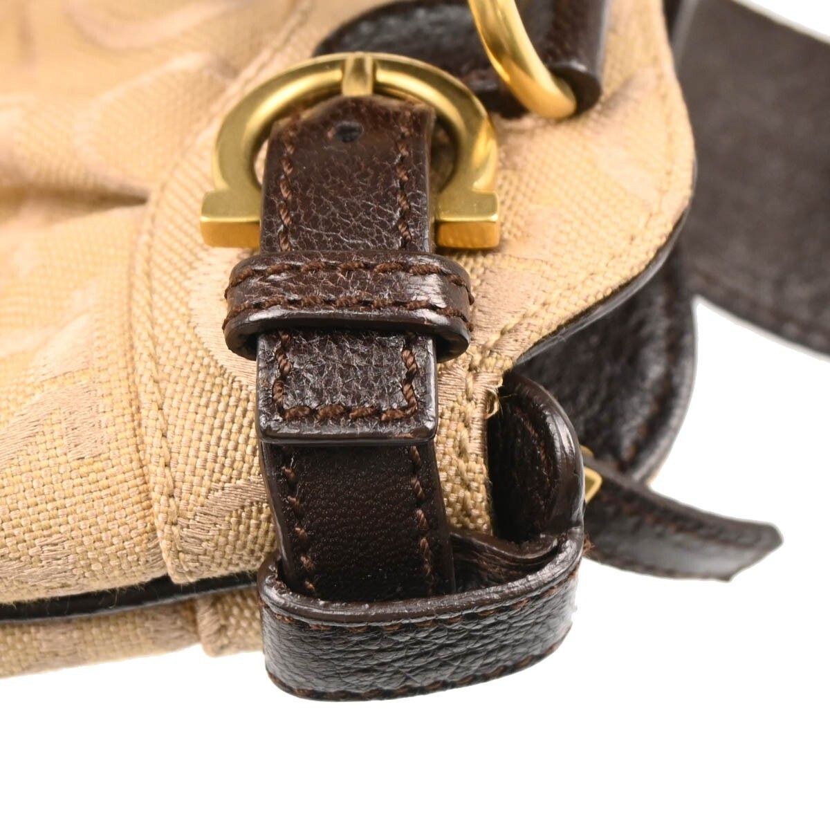 Salvatore Ferragamo Salvatore Ferragamo Gancini handbag Canvas and Leather Size ONE SIZE - 8 Thumbnail