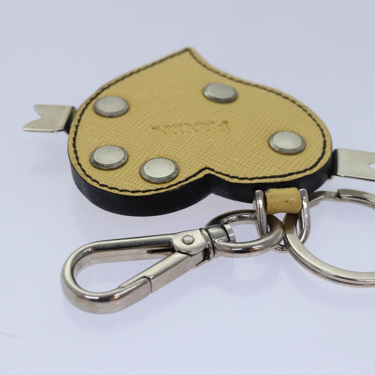 Prada Prada Charm Logo Key Ring Saffiano Leather Size ONE SIZE - 4 Thumbnail