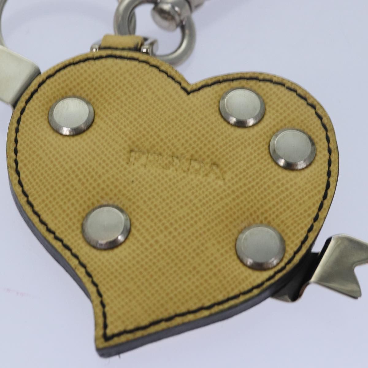 Prada Prada Charm Logo Key Ring Saffiano Leather Size ONE SIZE - 6 Thumbnail