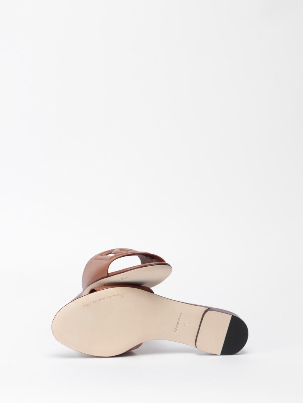 Dolce & Gabbana Calfskin Sliders With `DG` Logo Size US 6 / IT 36 - 4 Thumbnail