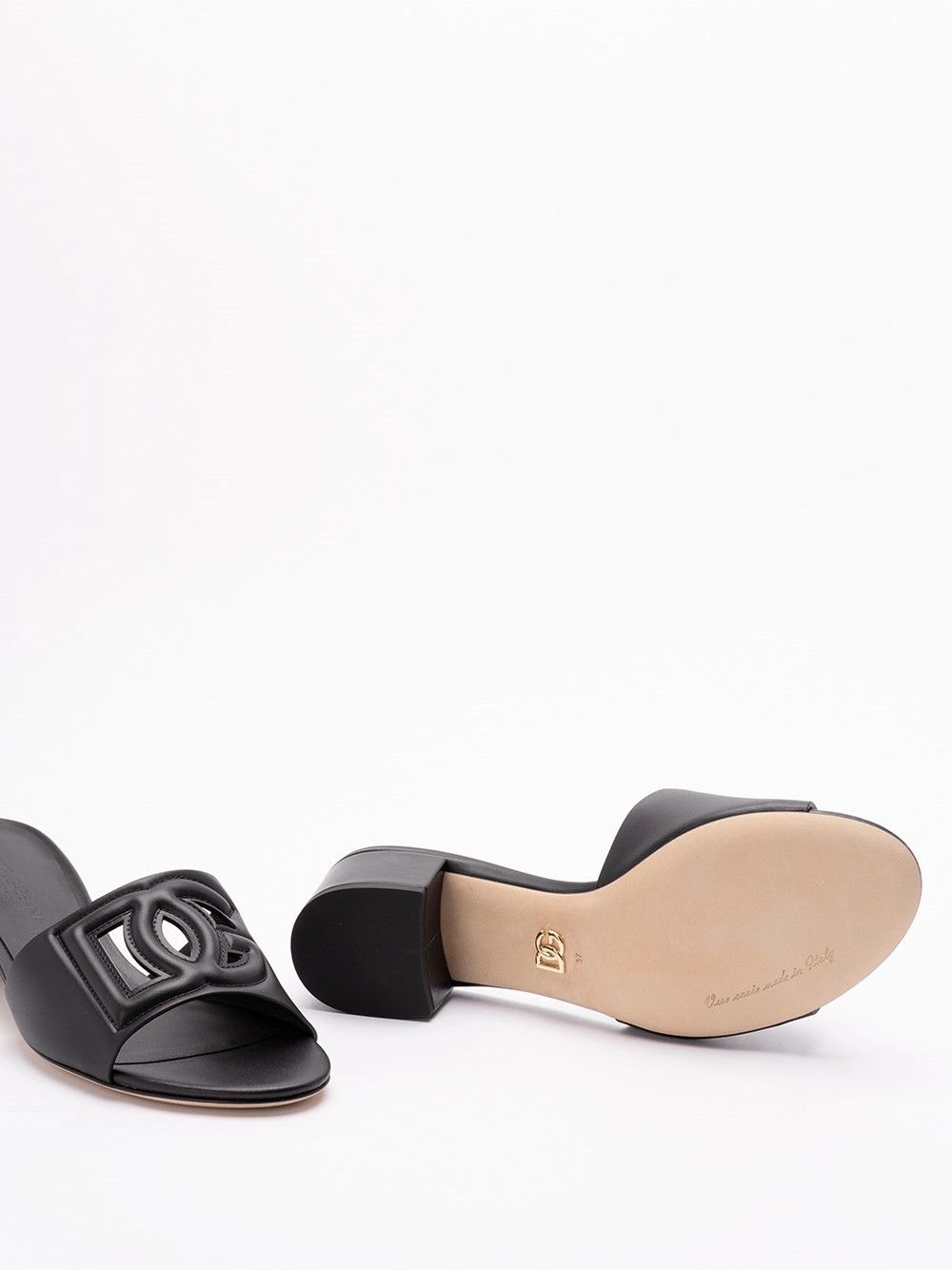 Dolce & Gabbana Calfskin Sliders With `DG` Logo Size US 6 / IT 36 - 5 Thumbnail