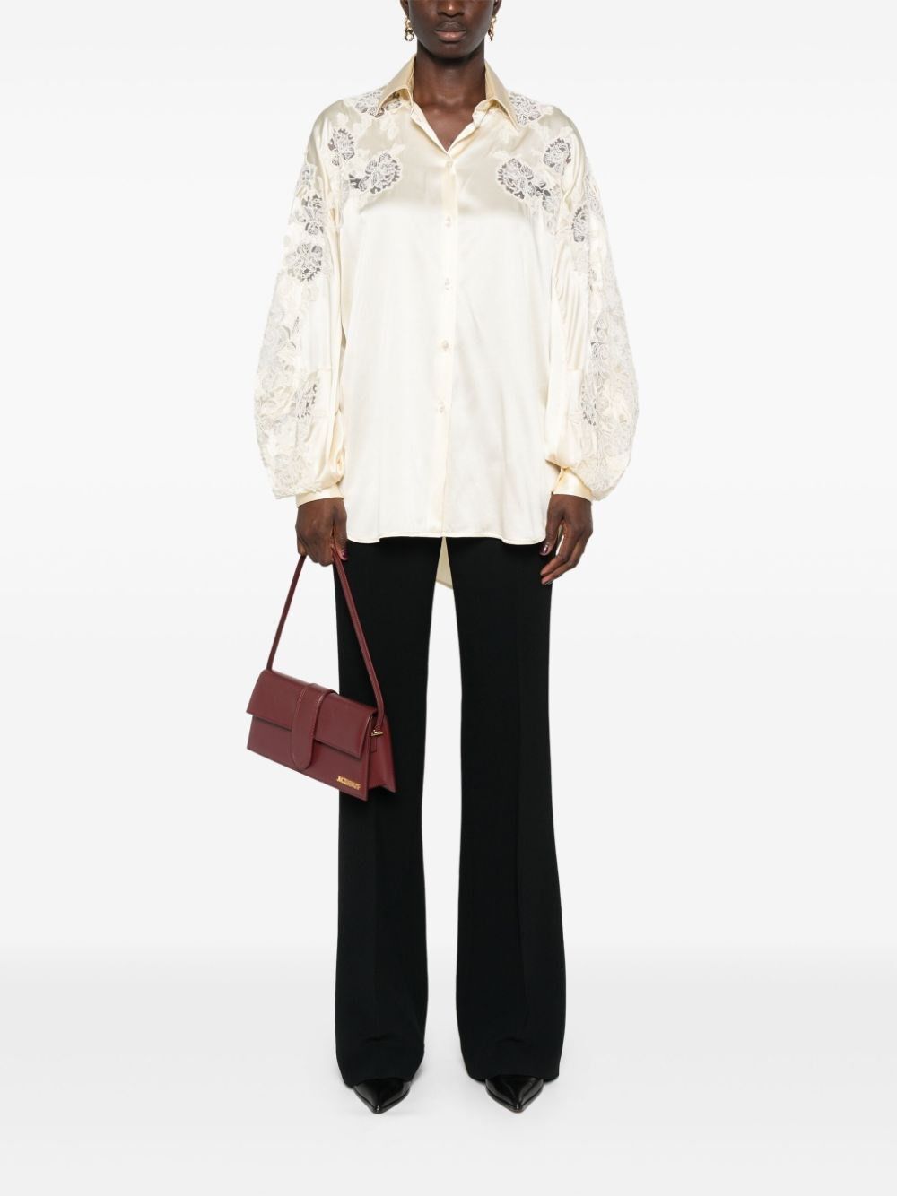 Ermanno Scervino Shirt With Embroidery Size M / US 6-8 / IT 42-44 - 2 Thumbnail