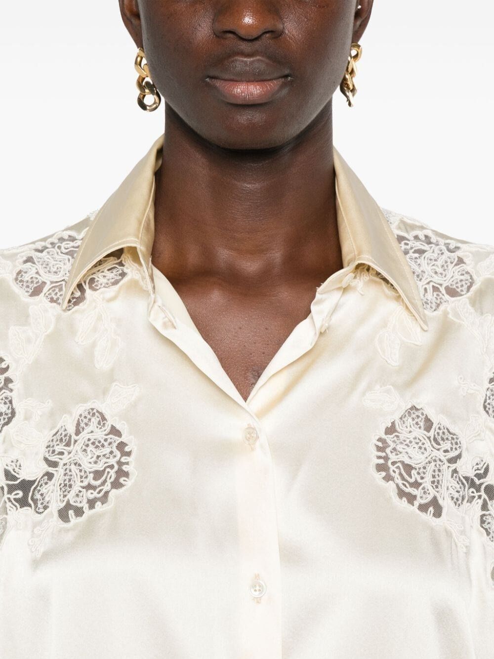 Ermanno Scervino Shirt With Embroidery Size M / US 6-8 / IT 42-44 - 4 Thumbnail