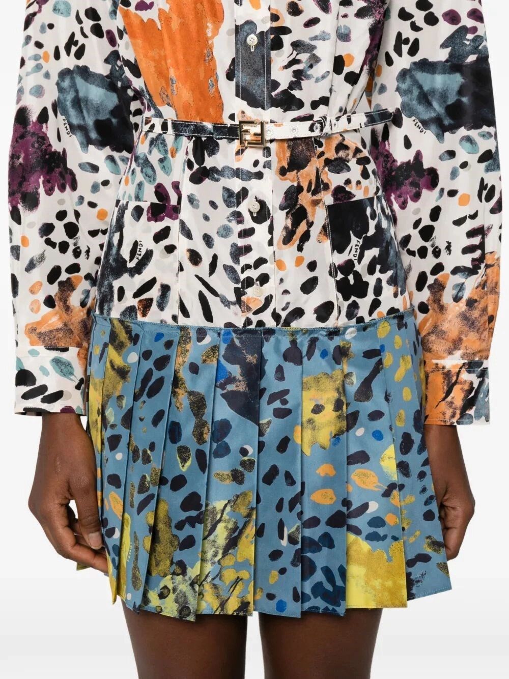 Fendi `Falena` Print Dress Size M / US 6-8 / IT 42-44 - 3 Thumbnail