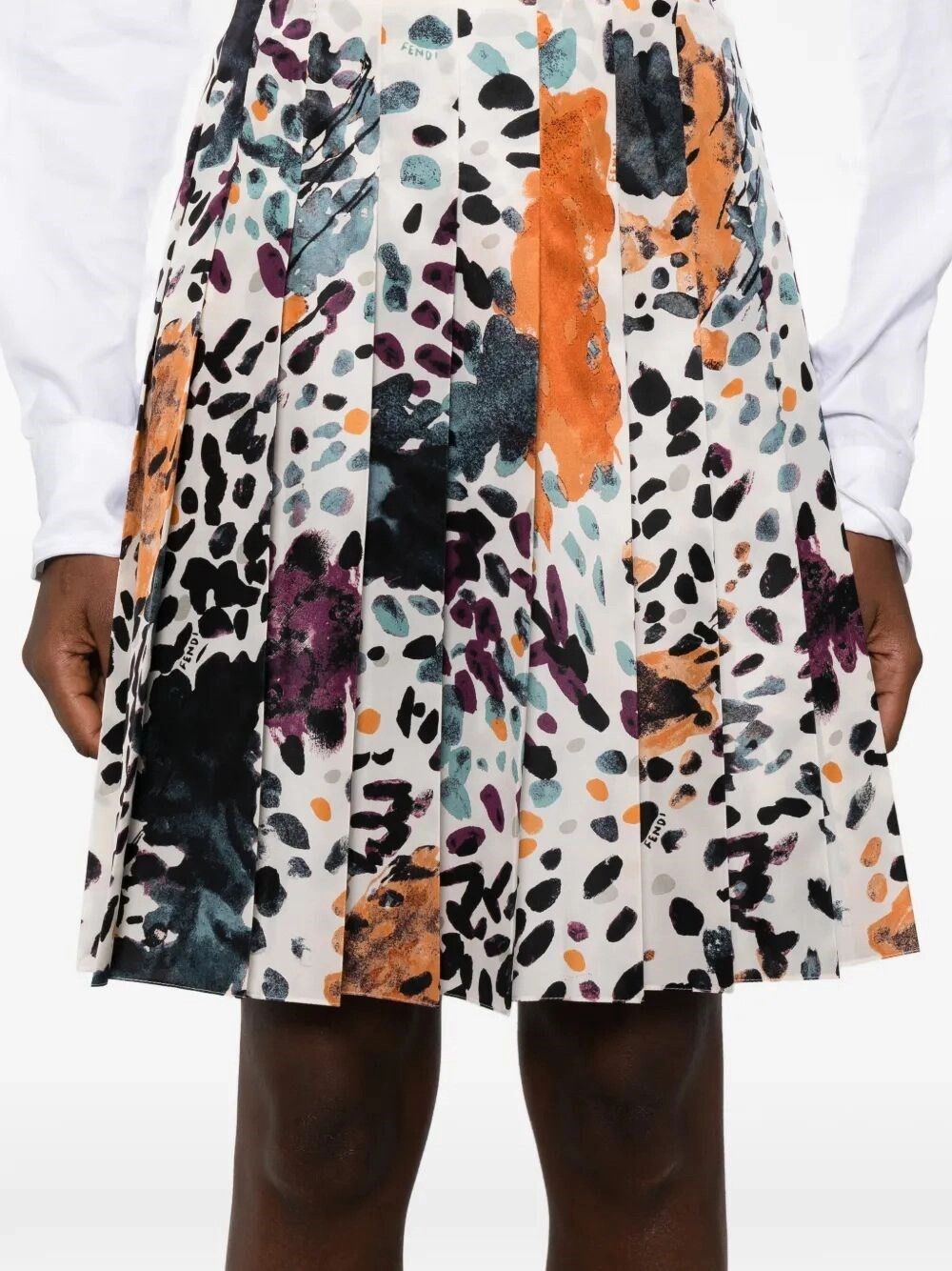 Fendi `Falena` Print Skirt Size 28" / US 6 / IT 42 - 3 Thumbnail