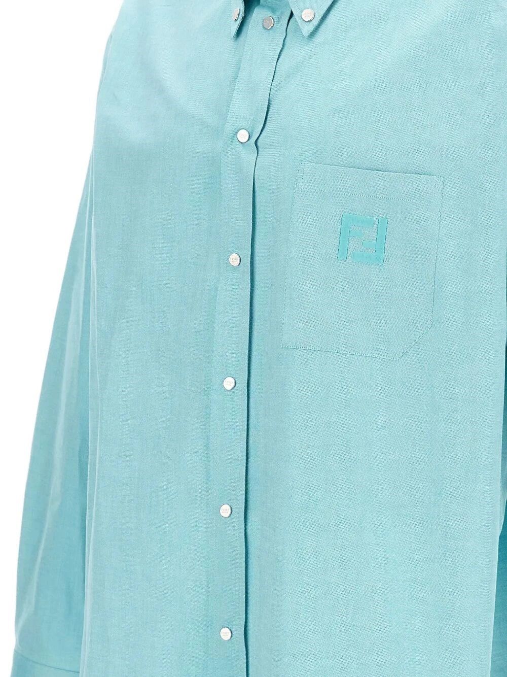 Fendi Shirt With `FF` Embroidery Size US M / EU 48-50 / 2 - 3 Thumbnail