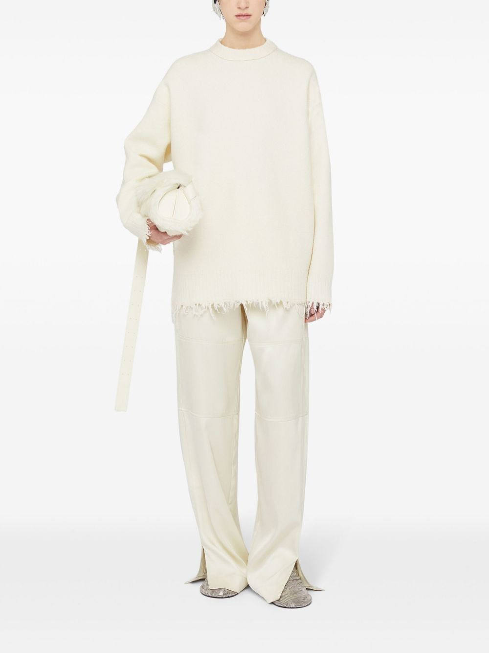 Jil Sander Long Sleeve Crew-Neck Sweater Size L / US 10 / IT 46 - 2 Thumbnail