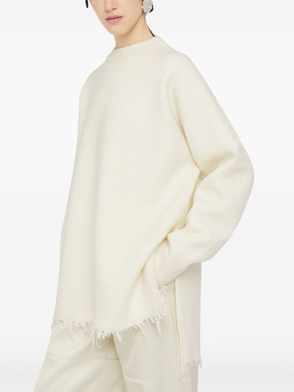 Jil Sander Long Sleeve Crew-Neck Sweater Size L / US 10 / IT 46 - 4 Thumbnail
