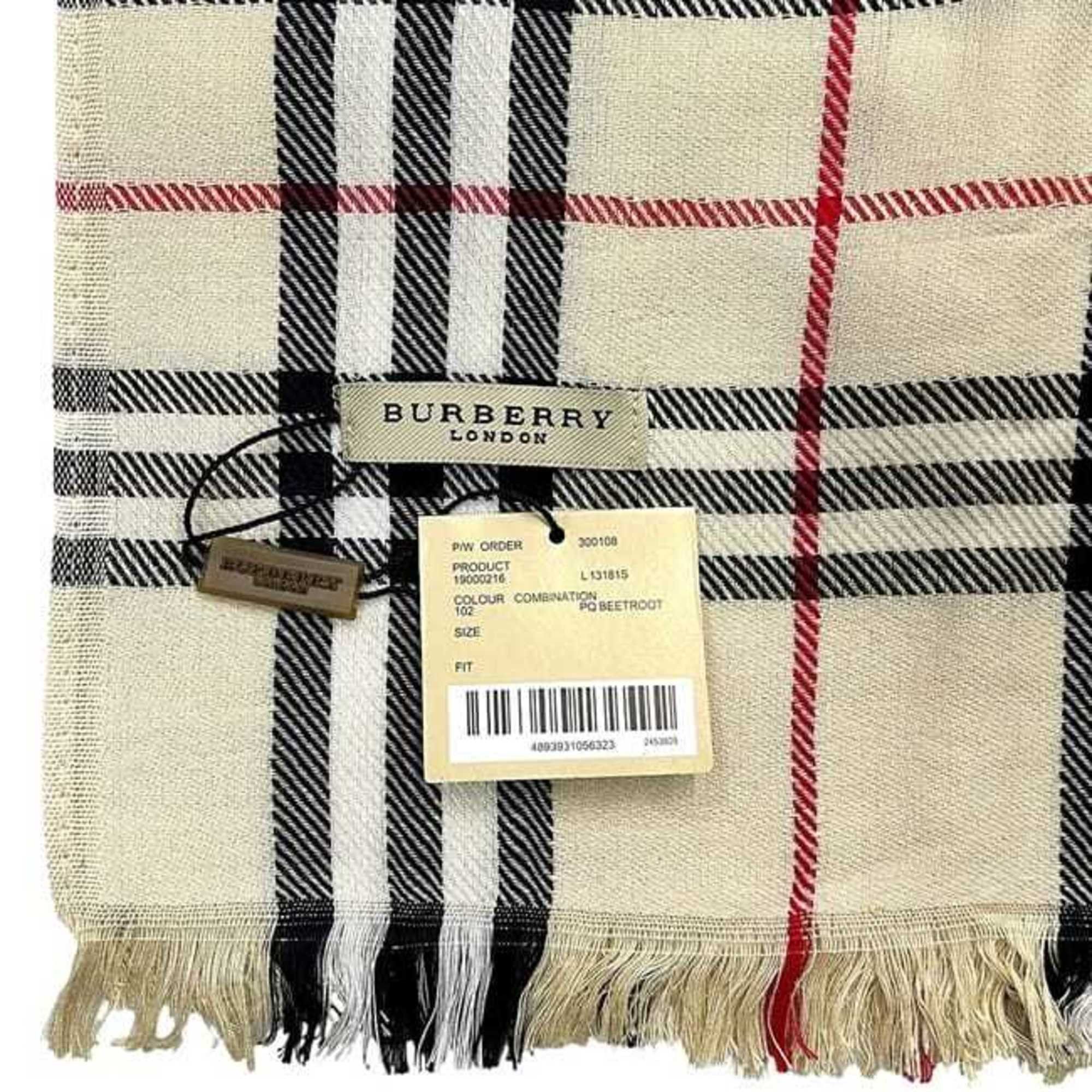Burberry Burberry stole ec-24546 beige check pattern Nova 300108 19000216 L13181S 102 unused wool BURBERRY scarf lap blanket women's men's Size ONE SIZE - 7 Thumbnail