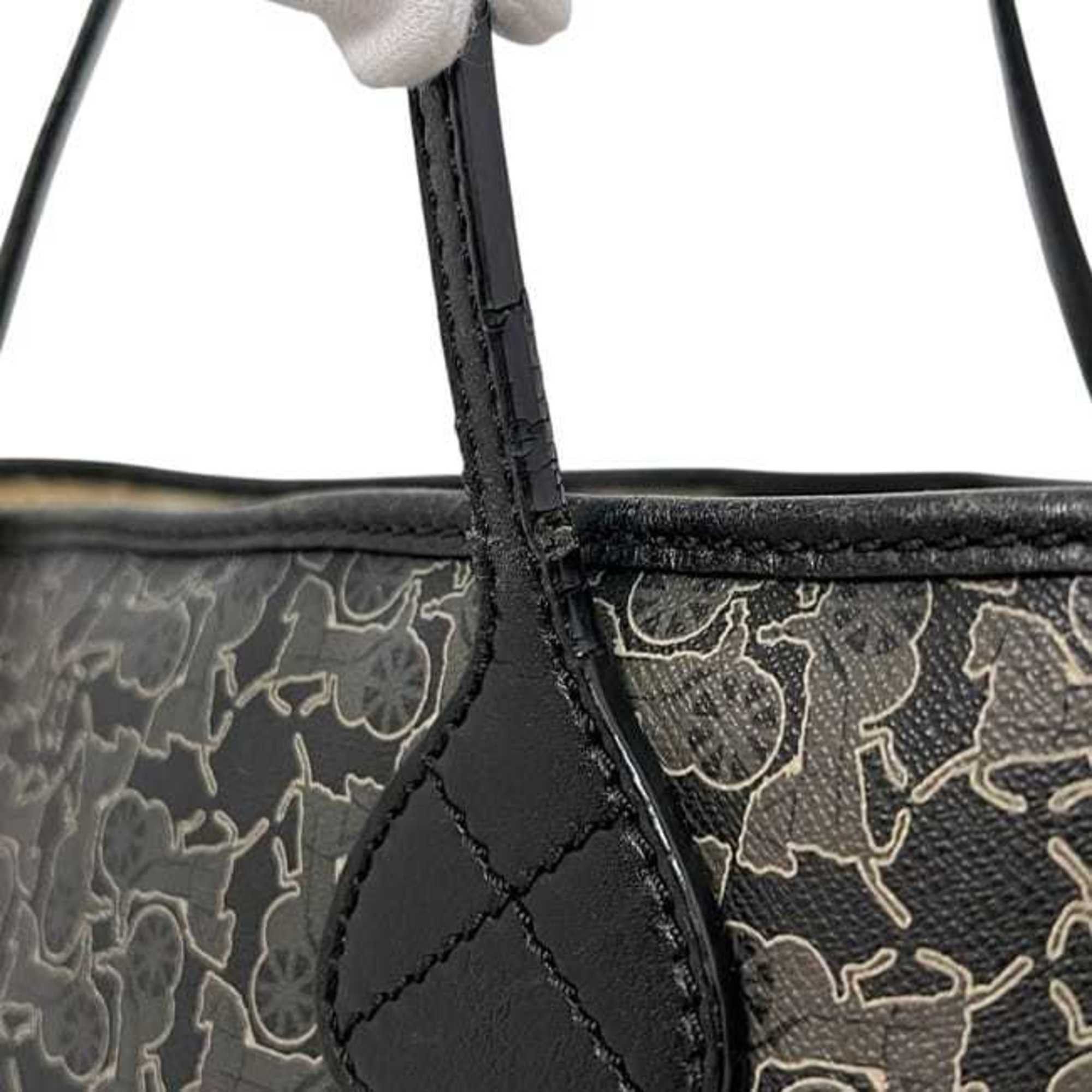 Celine Celine Sulky Tote Bag ec-24522 Gray Black PVC Leather SC-ST-0098 CELINE Carriage Horse Men's Women's Size ONE SIZE - 10 Thumbnail