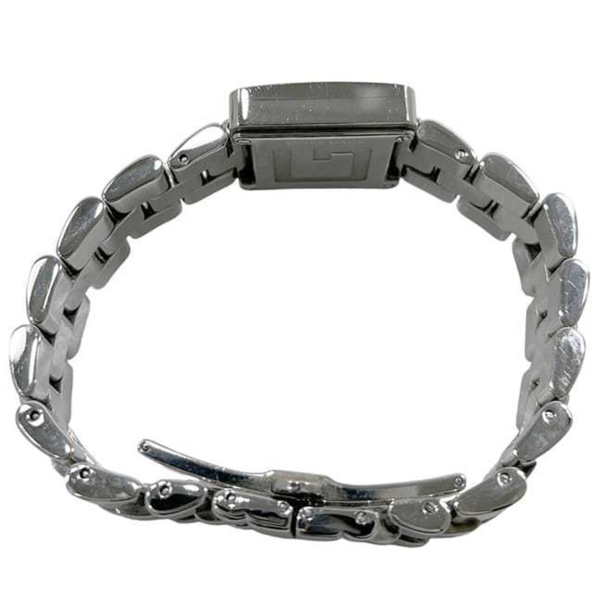 Gucci Gucci G-Square Watch f-24540 Black/Silver 3600J Stainless Steel Quartz Movement 0013*** GUCCI Square Battery-Operated Black Dial Two-Hand Analog Men's Women's Boys' Sizes Metal Bracelet Size ONE SIZE - 7 Thumbnail