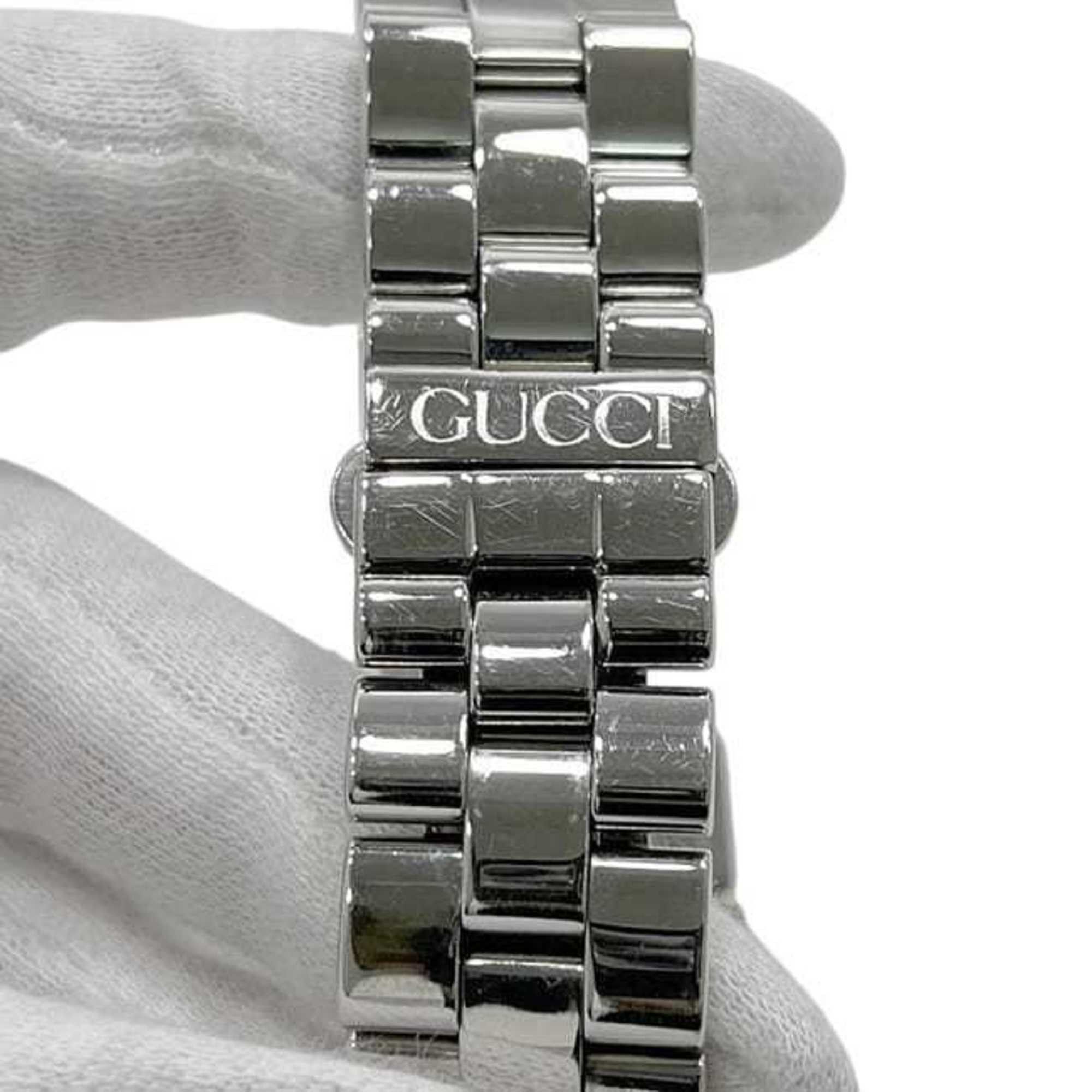 Gucci Gucci G-Square Watch f-24540 Black/Silver 3600J Stainless Steel Quartz Movement 0013*** GUCCI Square Battery-Operated Black Dial Two-Hand Analog Men's Women's Boys' Sizes Metal Bracelet Size ONE SIZE - 10 Thumbnail