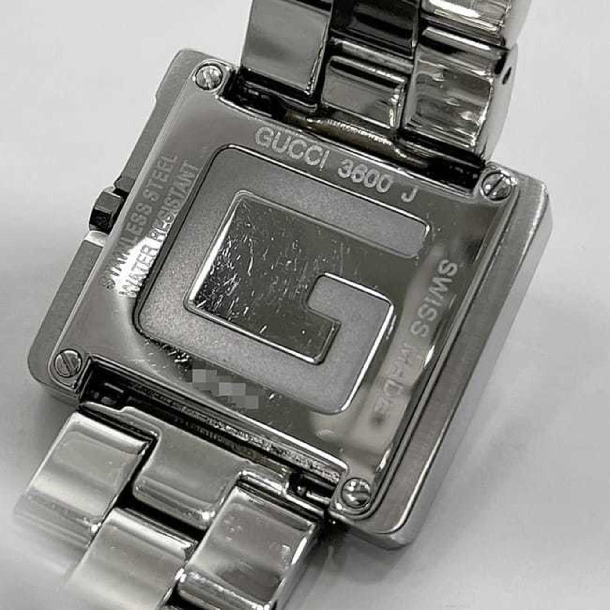 Gucci Gucci G-Square Watch f-24540 Black/Silver 3600J Stainless Steel Quartz Movement 0013*** GUCCI Square Battery-Operated Black Dial Two-Hand Analog Men's Women's Boys' Sizes Metal Bracelet Size ONE SIZE - 9 Thumbnail