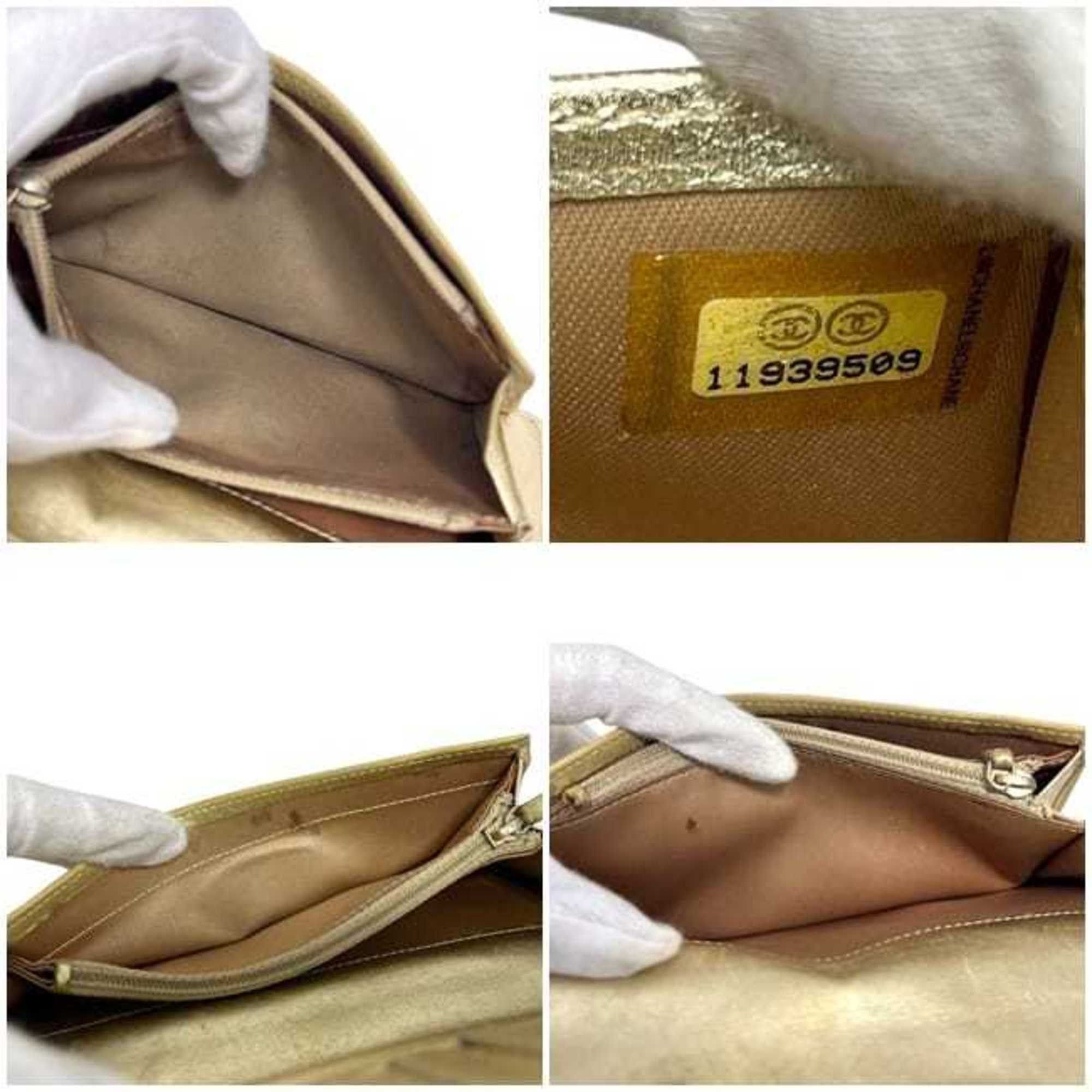 Chanel Chanel Bifold Long Wallet ec-24537 Gold Icon Symbol Charm A37151 1 Patent Leather 11939509 CHANEL Matelasse No. 5 Line Coco Mark Women's and Men's Size ONE SIZE - 8 Thumbnail