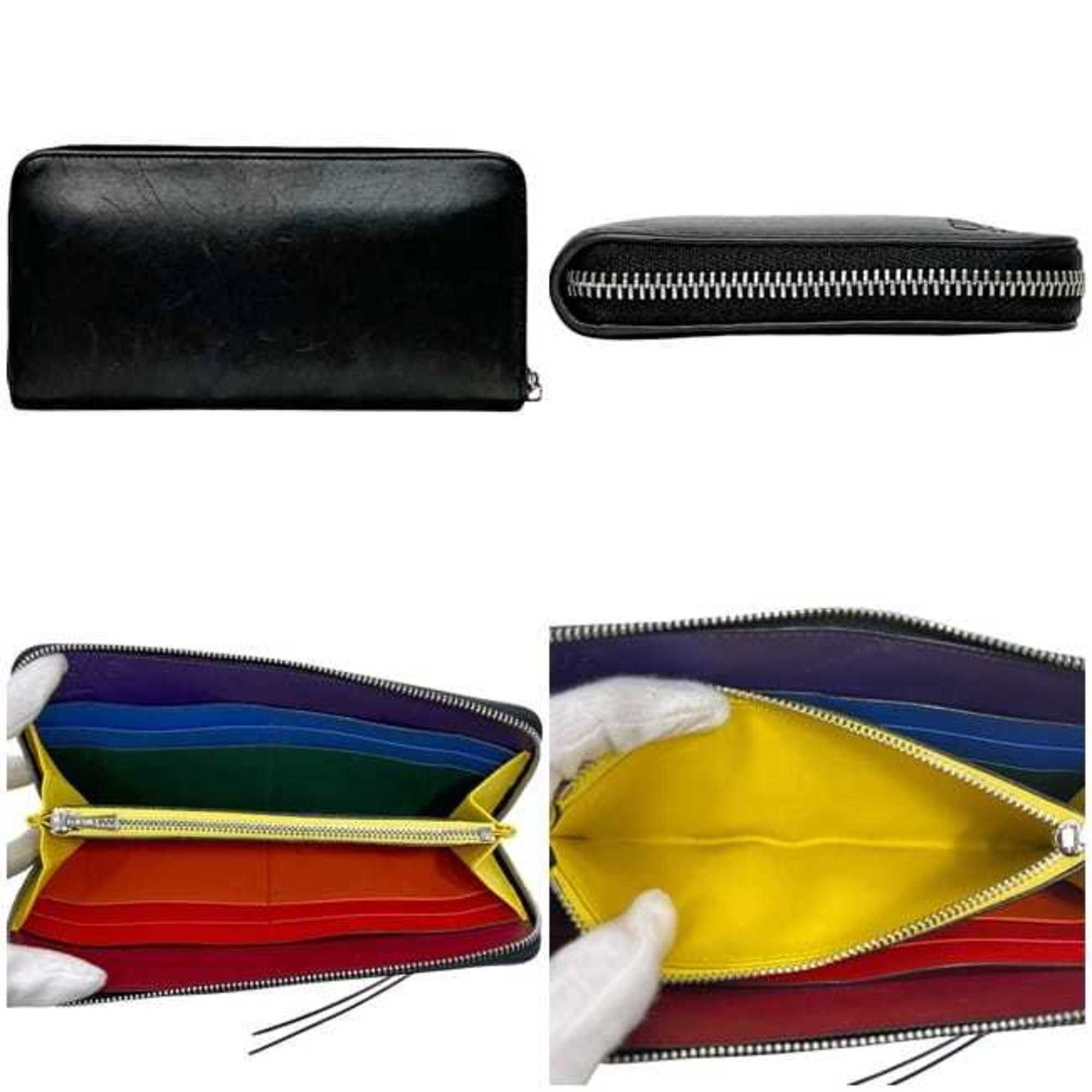 Loewe LOEWE Round Rainbow Wallet ec-24569 Black Multicolor Anagram 199.N54F13 9991 Leather 262025 Medium Color Inner Collar Size ONE SIZE - 3 Thumbnail