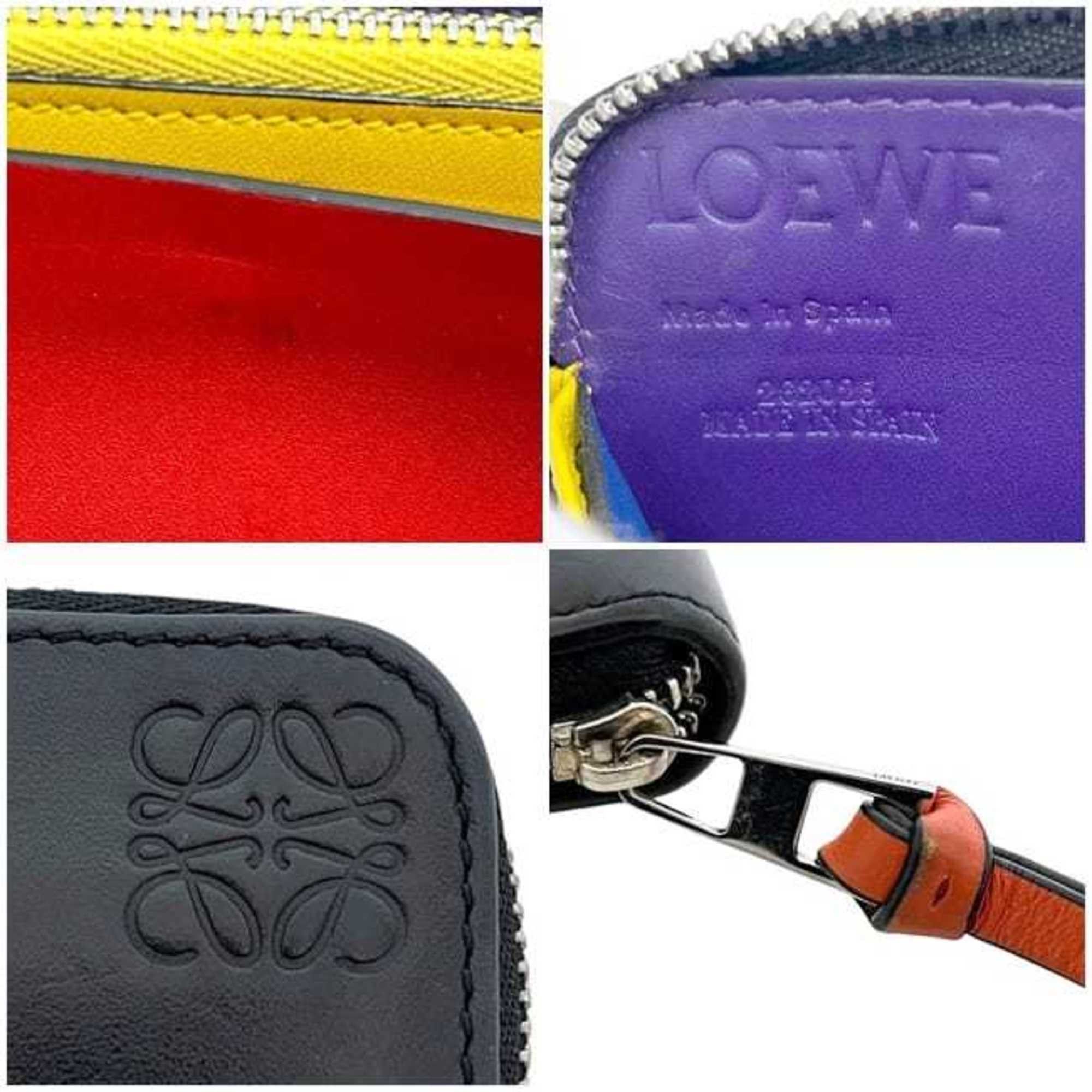 Loewe LOEWE Round Rainbow Wallet ec-24569 Black Multicolor Anagram 199.N54F13 9991 Leather 262025 Medium Color Inner Collar Size ONE SIZE - 8 Thumbnail