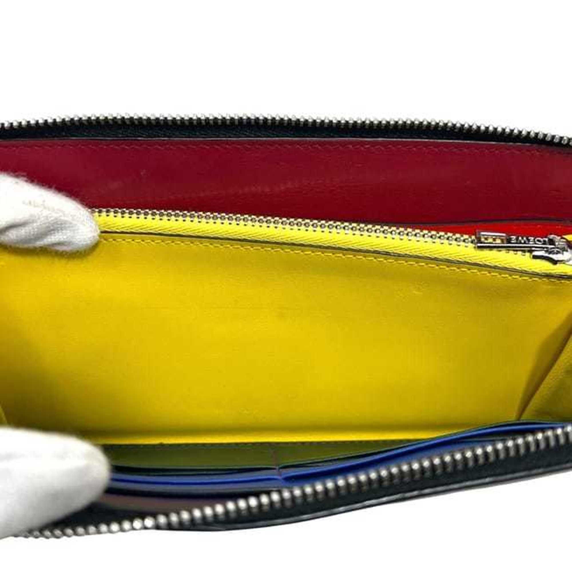 Loewe LOEWE Round Rainbow Wallet ec-24569 Black Multicolor Anagram 199.N54F13 9991 Leather 262025 Medium Color Inner Collar Size ONE SIZE - 5 Thumbnail