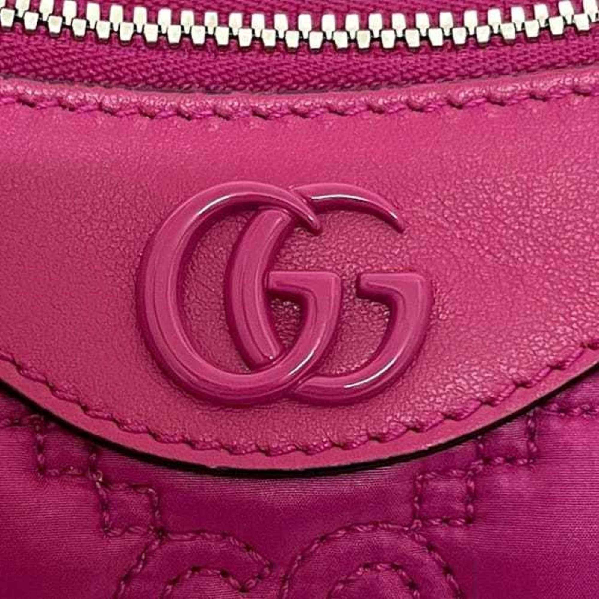 Gucci Gucci 2-way bag f-24567 Pink GG Matelasse 735049 Nylon Leather Canvas 493075 GUCCI Shoulder Crossbody Pouch Chain Women's Size ONE SIZE - 10 Thumbnail